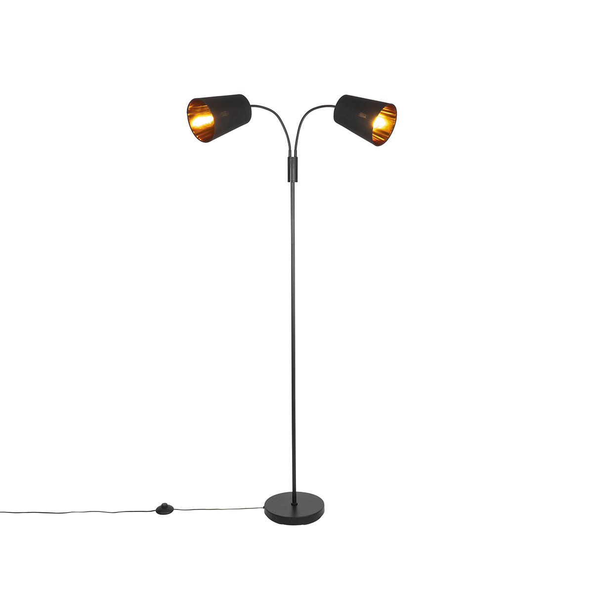 Lampadaire intelligent noir avec 2 WiFi P45 – Carmen