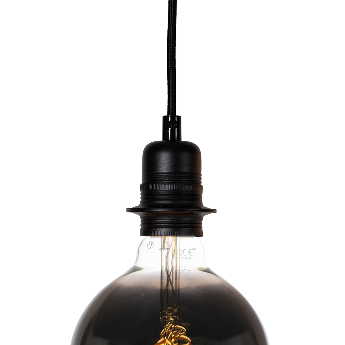 Lampada a sospensione intelligente nera incl. 2 Wifi G125 - Cava