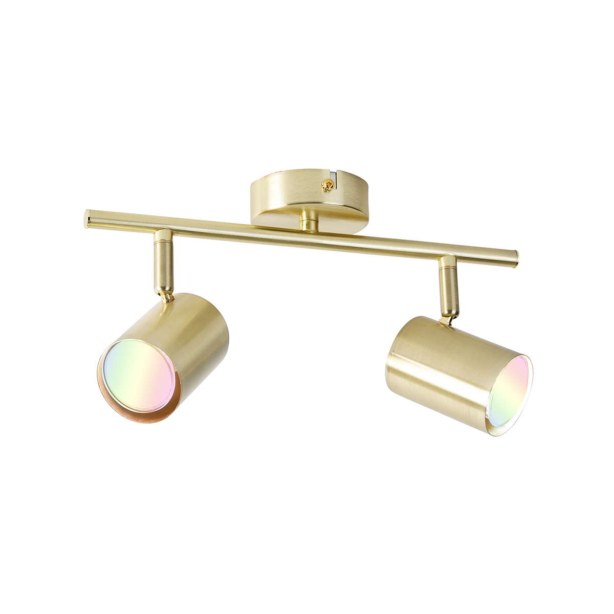 Inteligentné stropné svietidlo mosadzné nastaviteľné vrátane 2 WiFi GU10 - Jeana Inteligentné stropné svietidlo mosadzné nastaviteľné vrátane 2 WiFi GU10 - Jeana