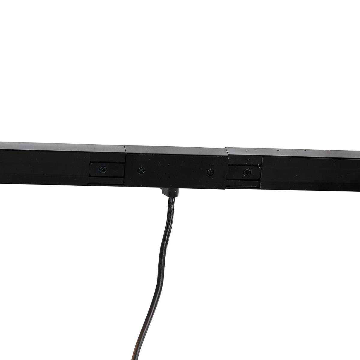 1-Phase Track Lighting Black with 4 Spotlights and I Power Round - Jeana