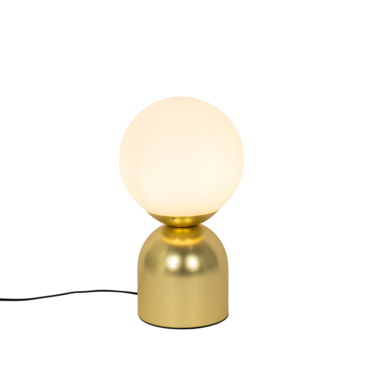 Levně Hotelová elegantní stolní lampa zlatá s opálovým sklem - Pallon Trend