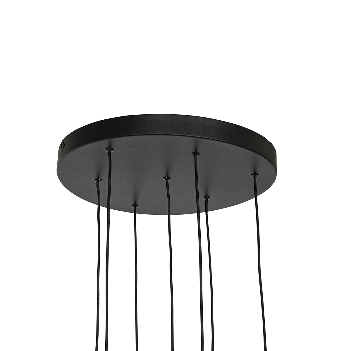 Lampada a sospensione di design nera rotonda 7 luci - Tuba