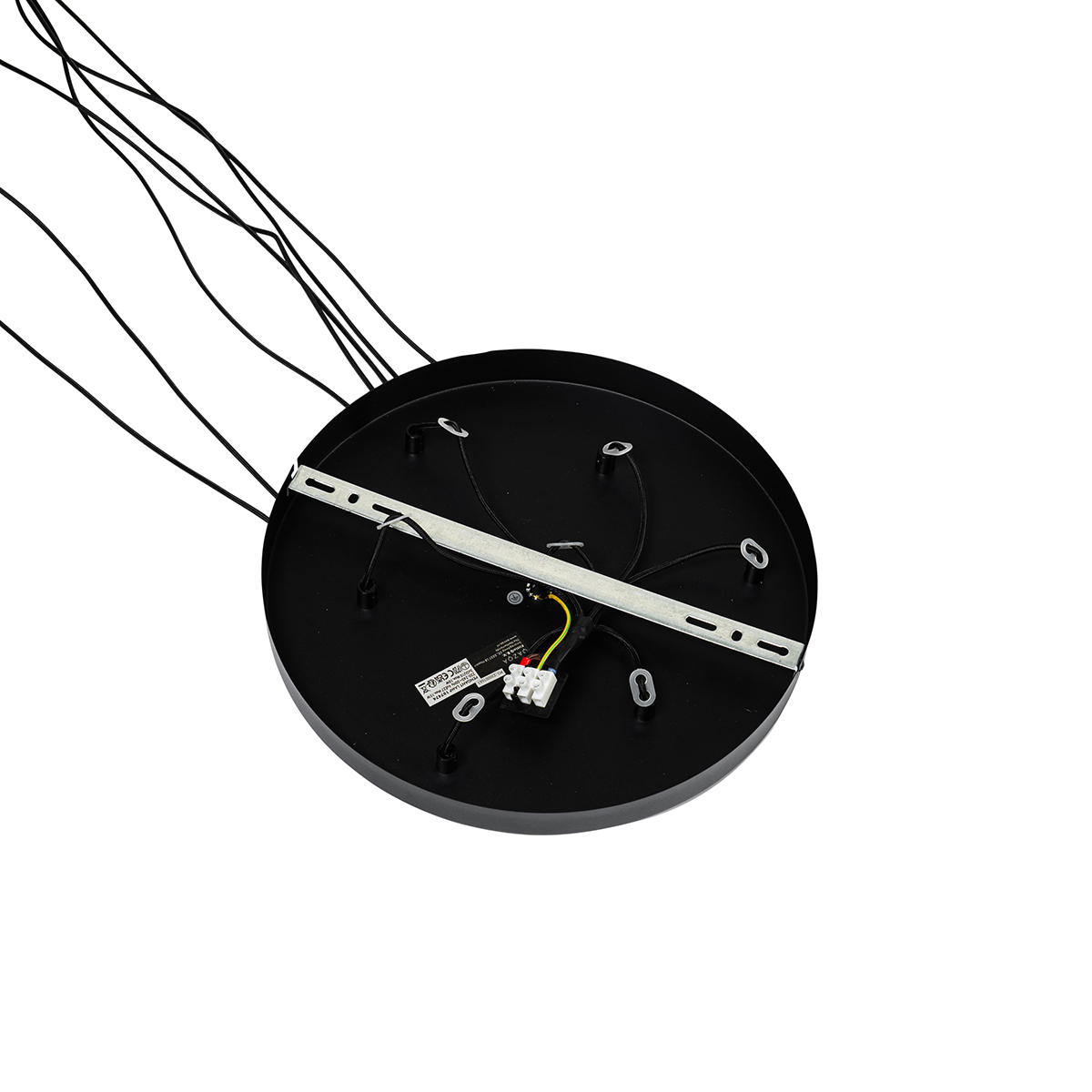 Lampada a sospensione di design nera rotonda 7 luci - Tuba