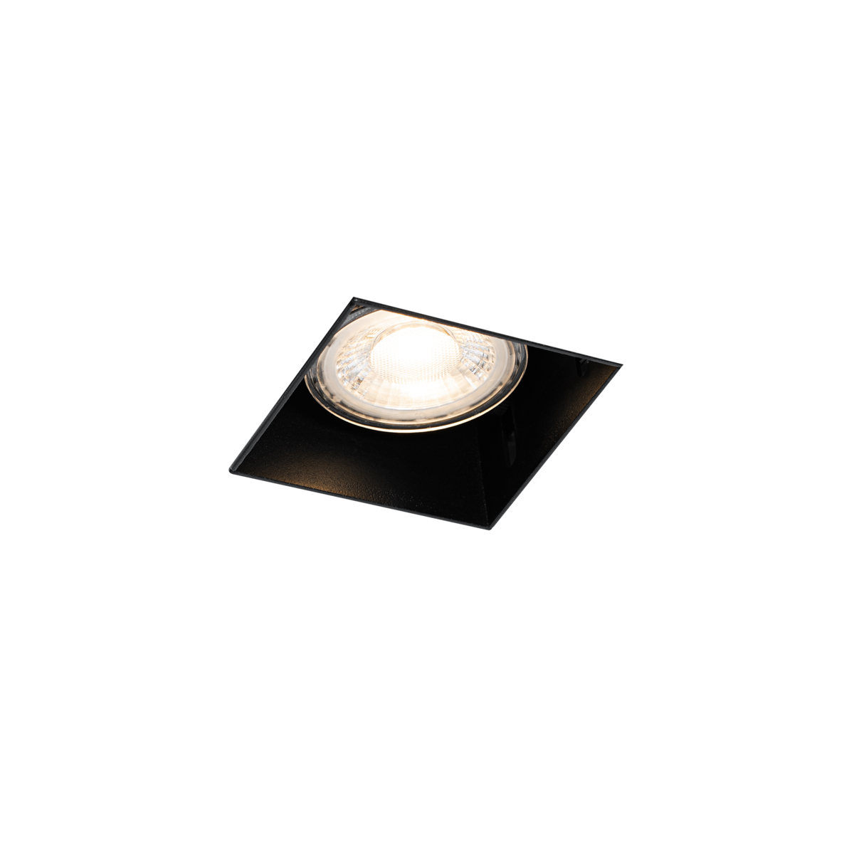 Levně Moderní vestavné bodové svítidlo černé GU10 bez ozdobné lišty - Oneon