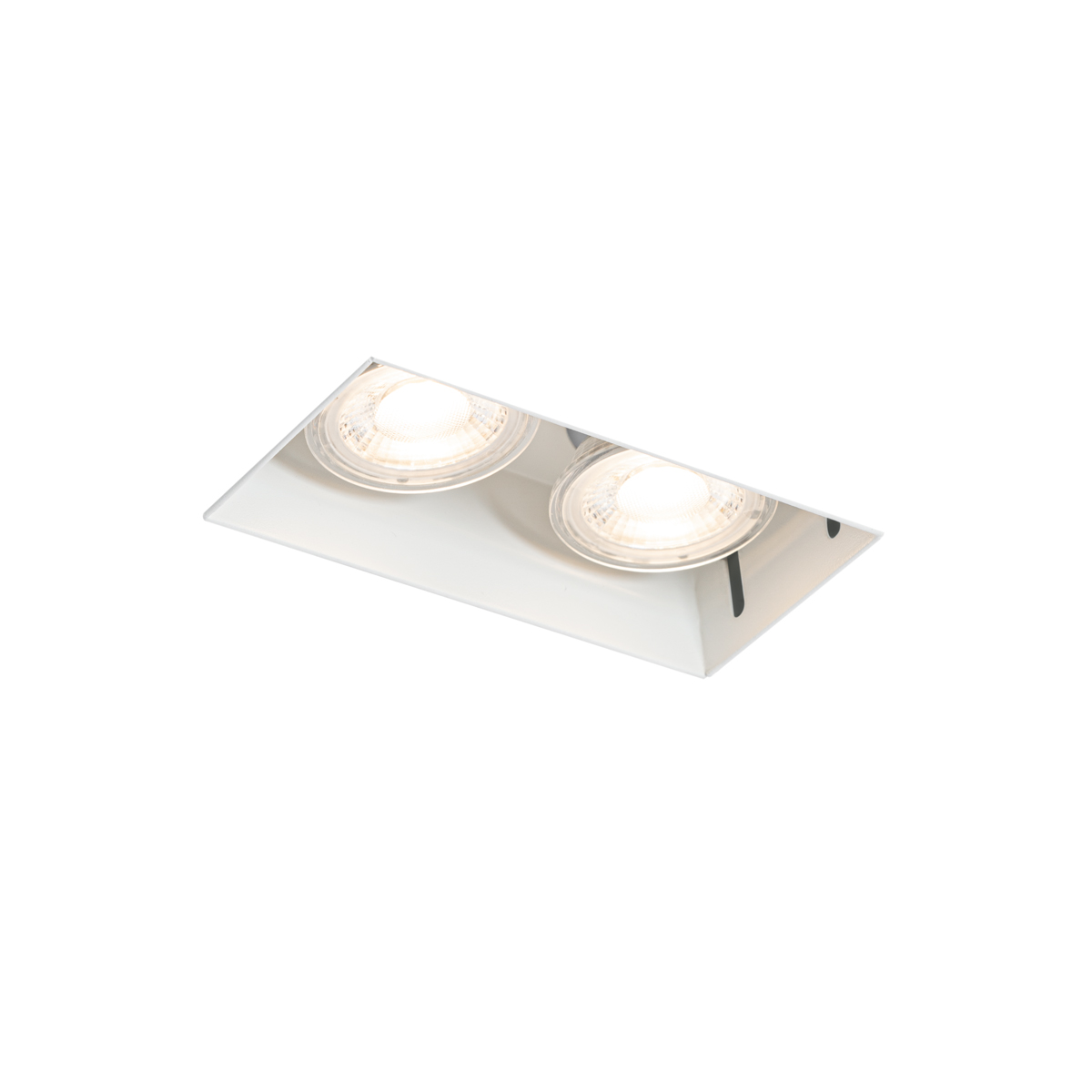 Levně Moderní vestavné bodové svítidlo bílé GU10 bez omítky 2-světlo - Oneon
