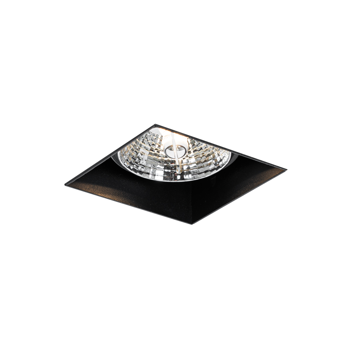 Levně Moderní vestavné bodové svítidlo černé GU10 AR70 bez ozdobné lišty - Oneon