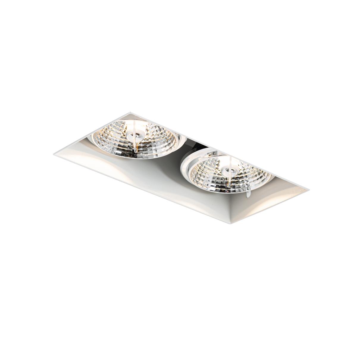 Levně Moderní vestavné bodové svítidlo bílé GU10 AR70 bez ozdobného 2-světla - Oneon