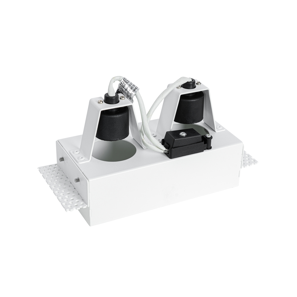 Spot encastré moderne blanc GU10 AR70 sans bordure 2 lumières - Oneon