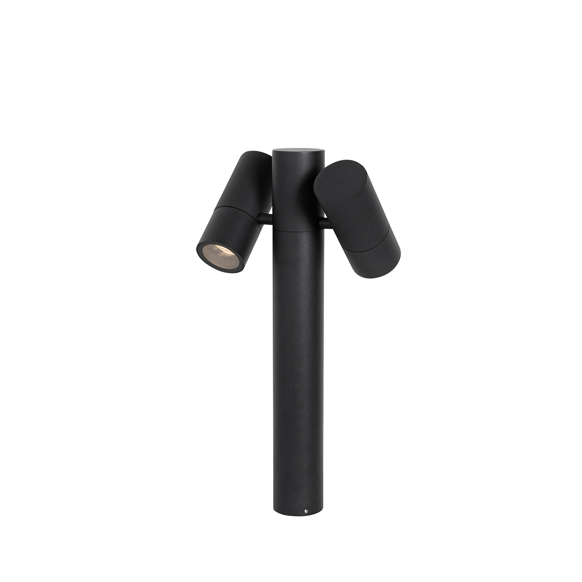 Stojaca vonkajšia lampa čierna 50 cm 2-svetlá nastaviteľná - Duo