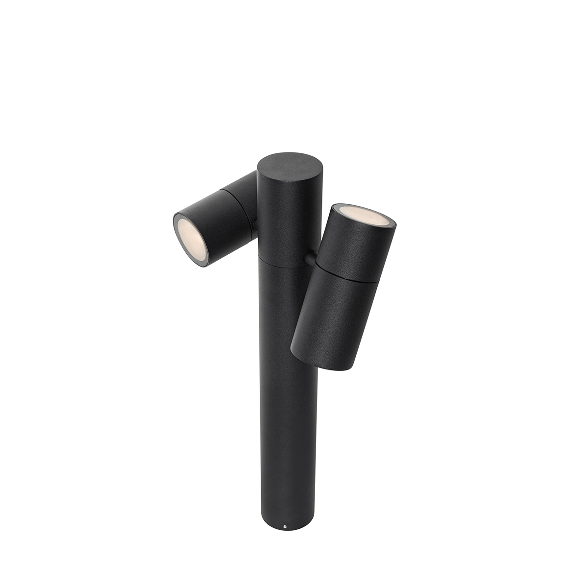 Lampada da esterno a stelo nera 50 cm 2 luci orientabili - Duo