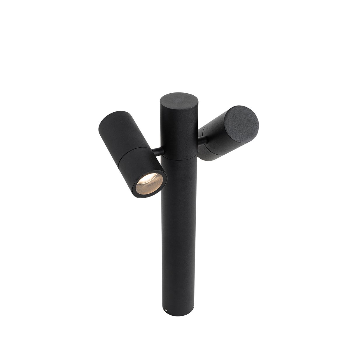Lampada da esterno a stelo nera 50 cm 2 luci orientabili - Duo