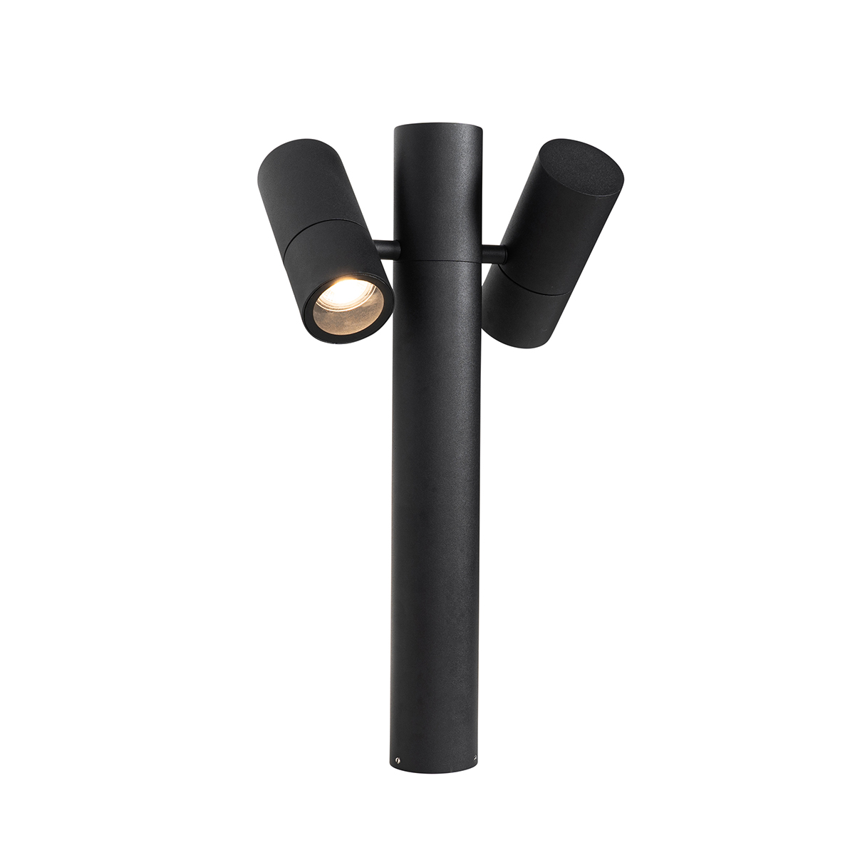 Lampada da esterno a stelo nera 50 cm 2 luci orientabili - Duo