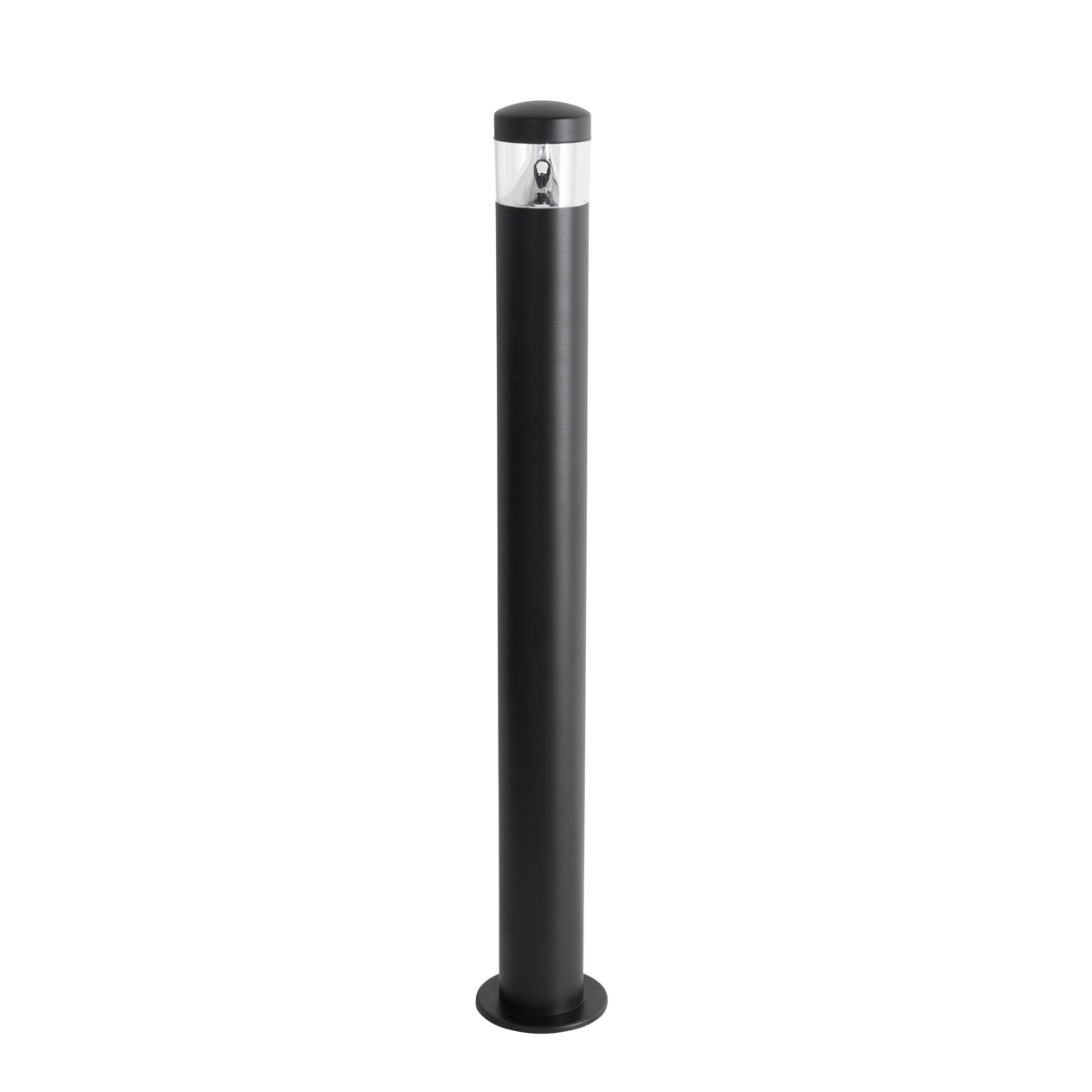 Lámpara exterior moderna negra 80 cm IP44 con LED - Roxy