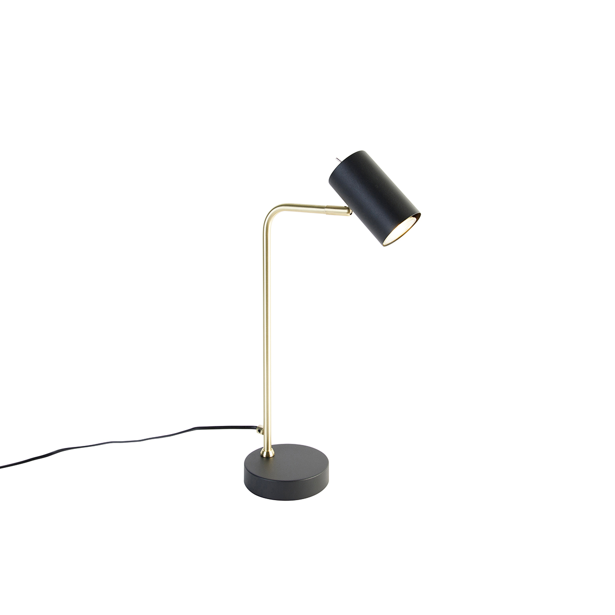 E-shop Moderná stolná lampa čierna so zlatou - Beata
