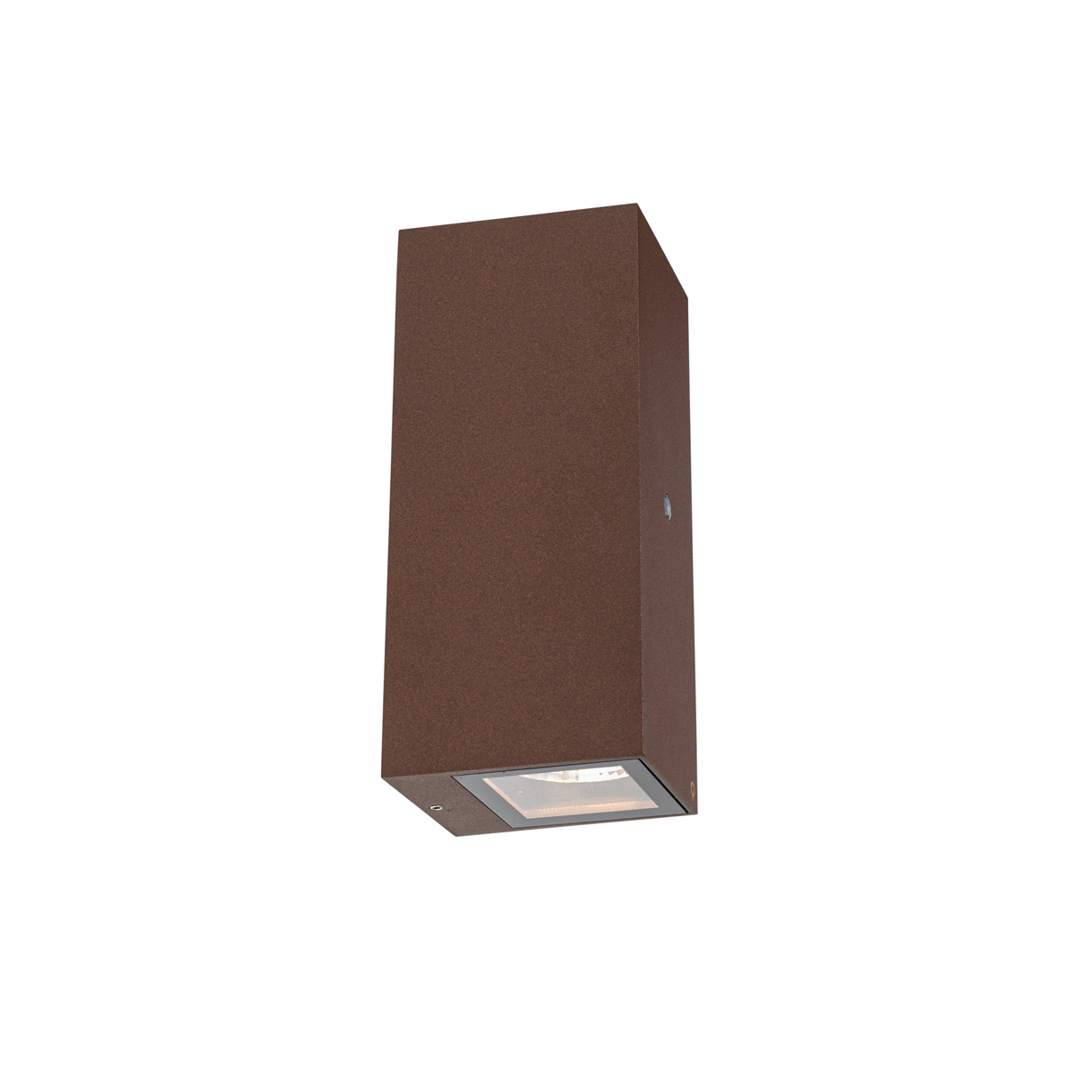 Wall lamp rust brown 2-light GU10 AR70 IP44 with light-dark sensor - Baleno