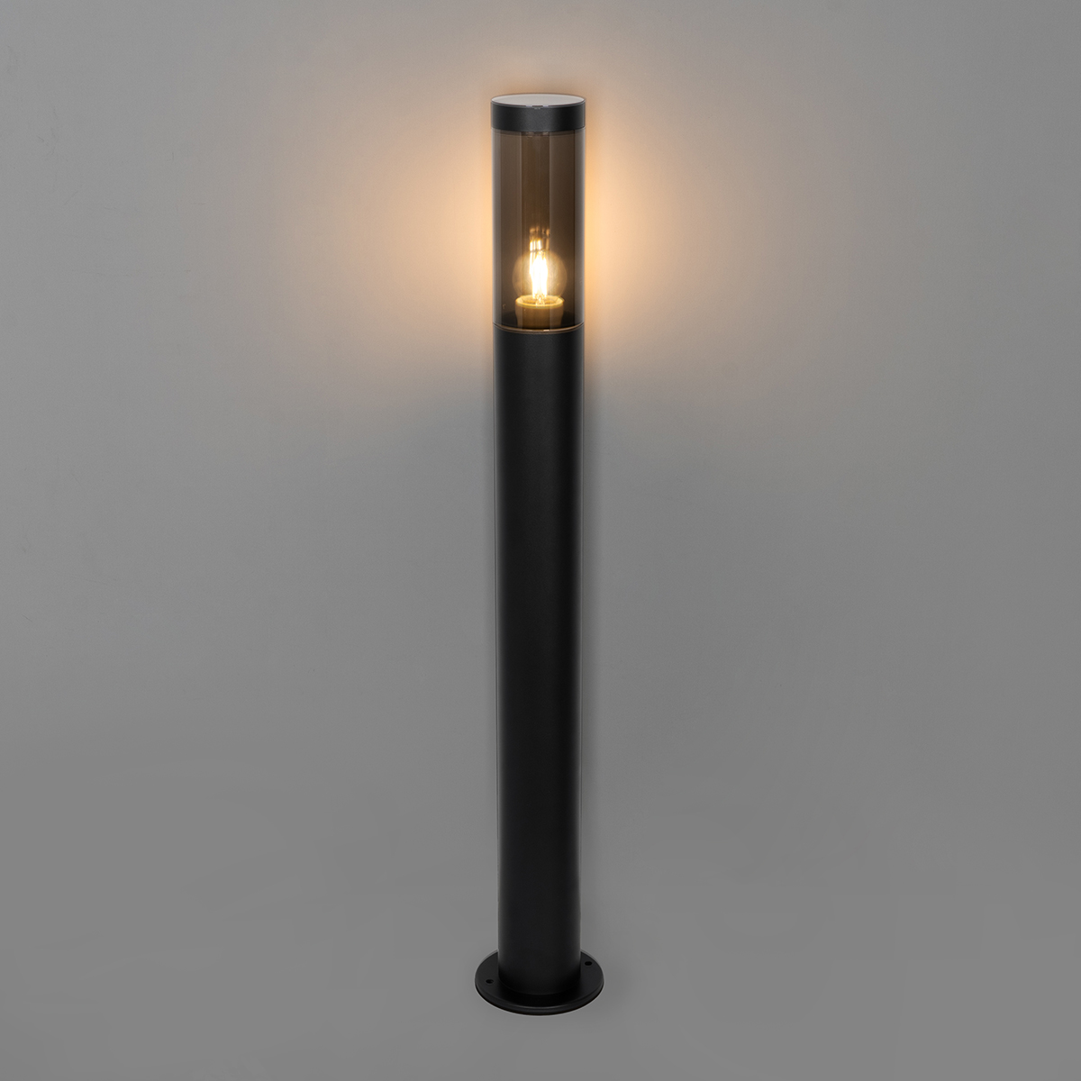 Luz de poste exterior moderna negra 80 cm IP44 - Rox