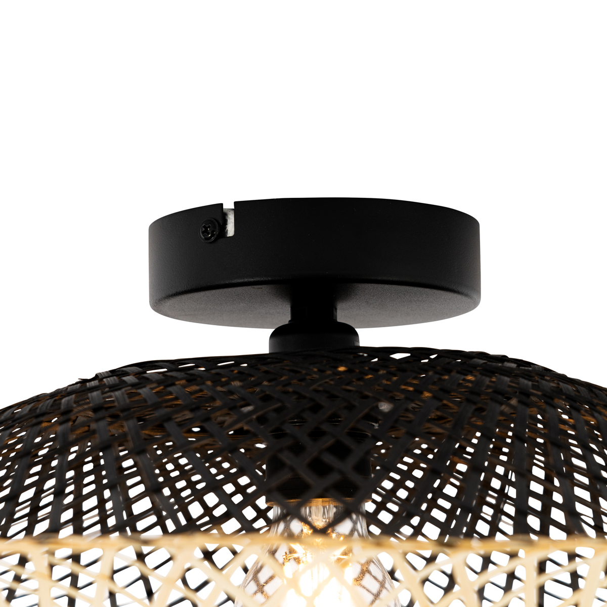 Orientalische Außendeckenleuchte Bambus 50 cm IP44 - Rina