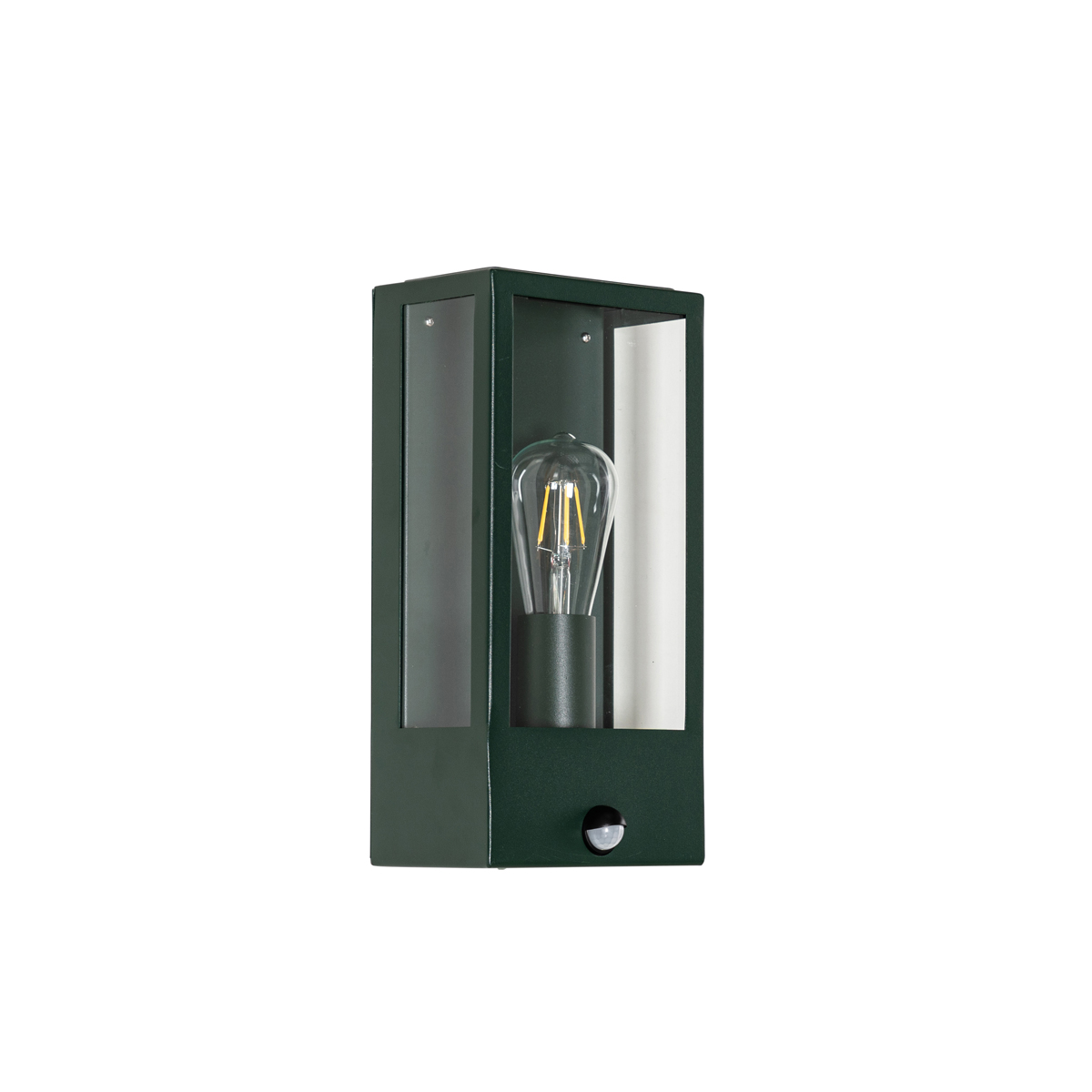 Lámpara de pared exterior verde oscuro con sensor de movimiento IP44 - Rotterdam