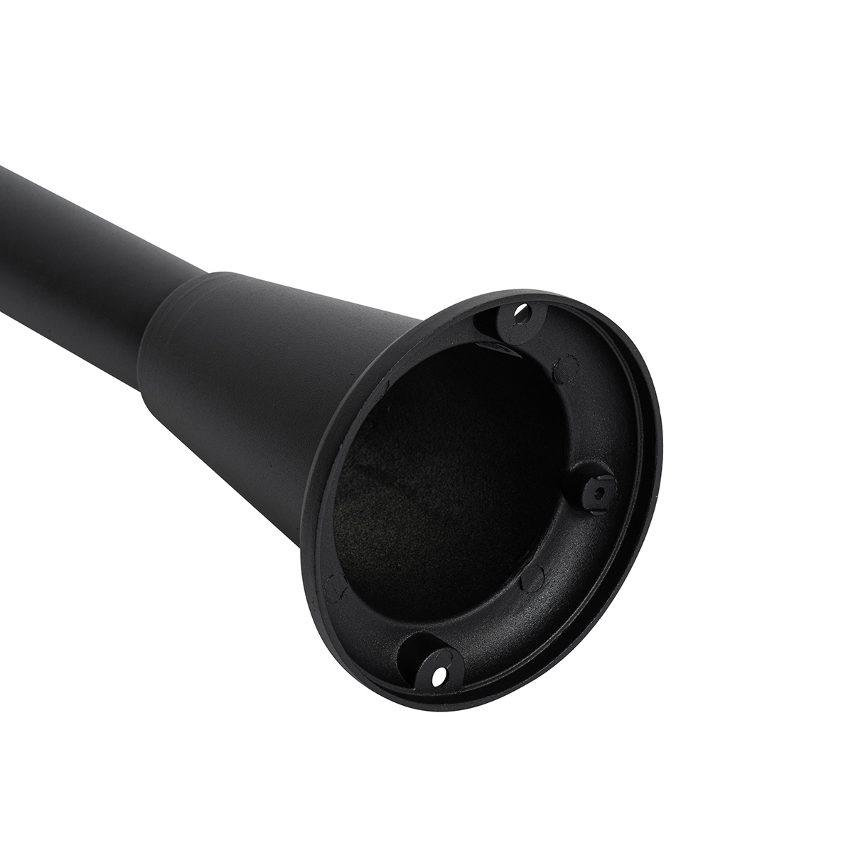 Outdoor Floor Lamp Black with Ribbed Glass 100 cm IP44 - Charlois Ribbed
