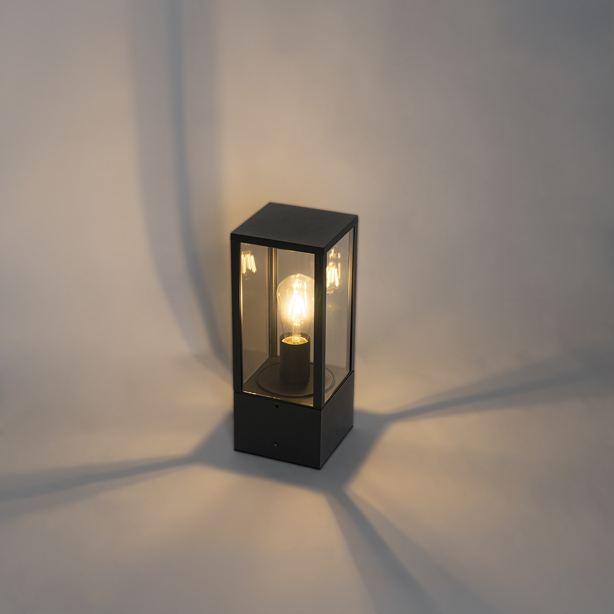 Standing Outdoor Lamp Black with Smoke 40 cm IP44 - Charlois