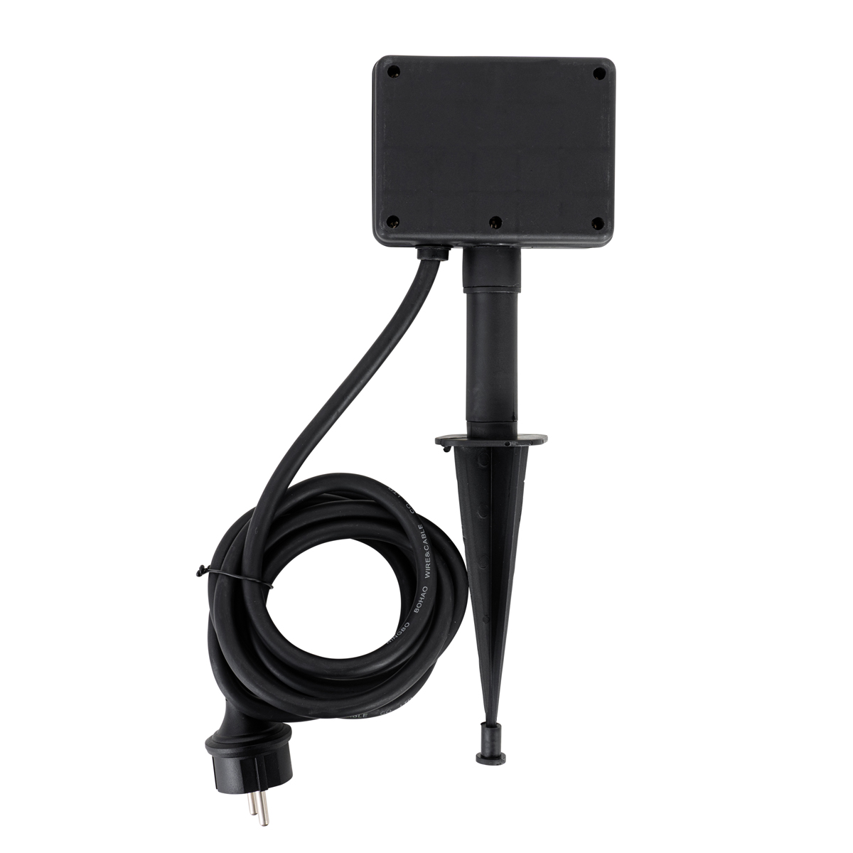 Doppia presa con pin di terra esterno verde IP44