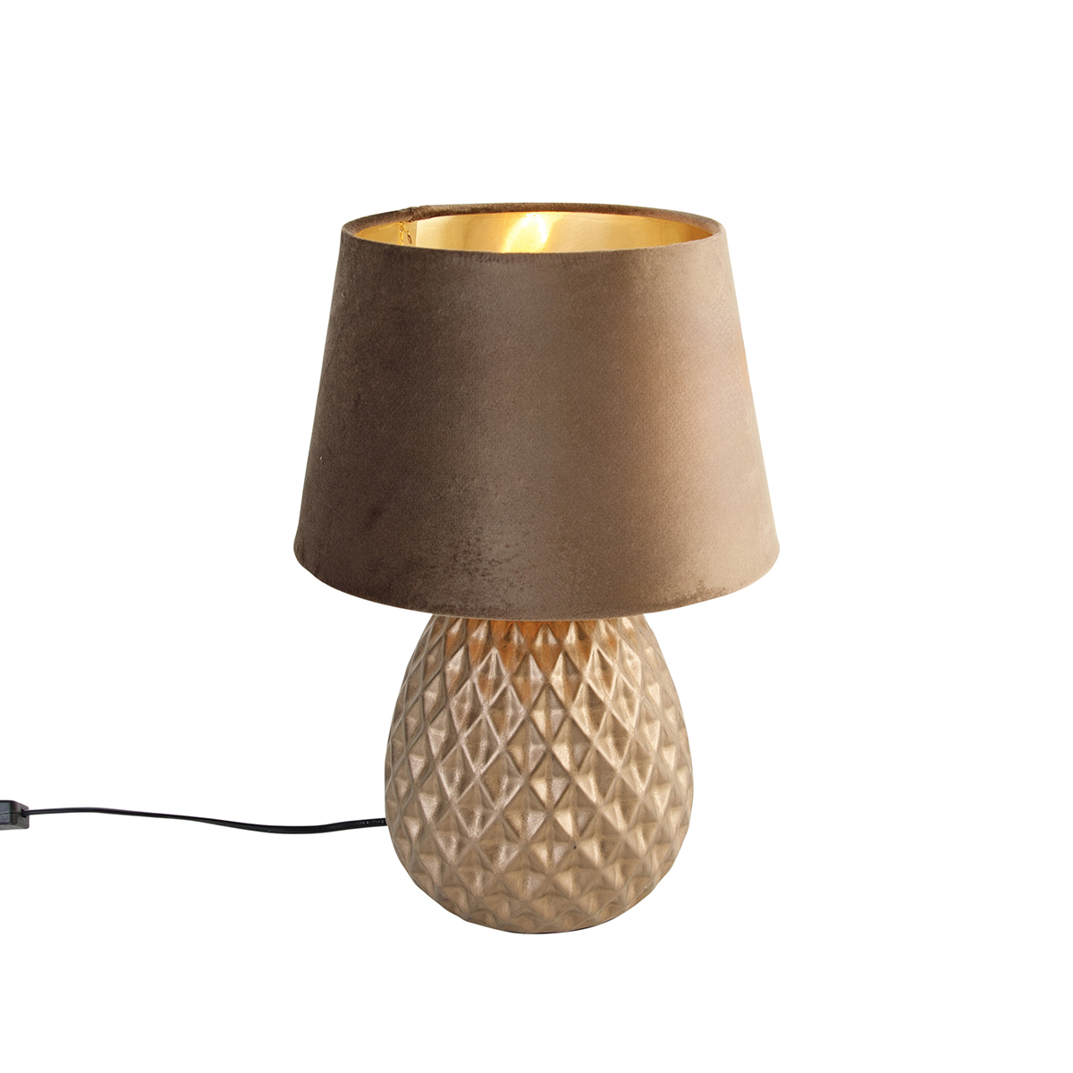 E-shop Klasická stolná lampa hnedá 35 cm - Betty