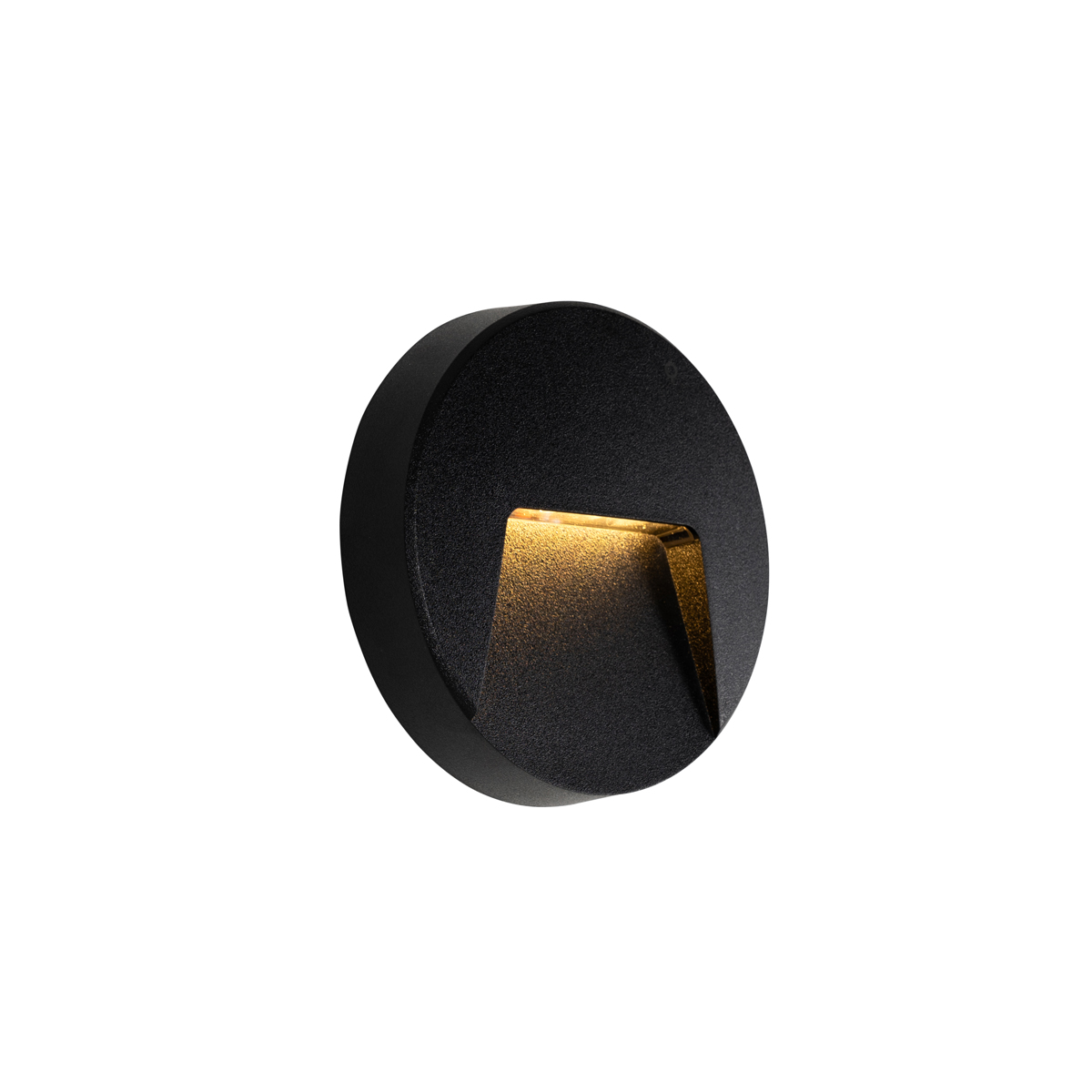 Image of Lampada da parete per esterno nera rotonda con LED IP65 - Avg