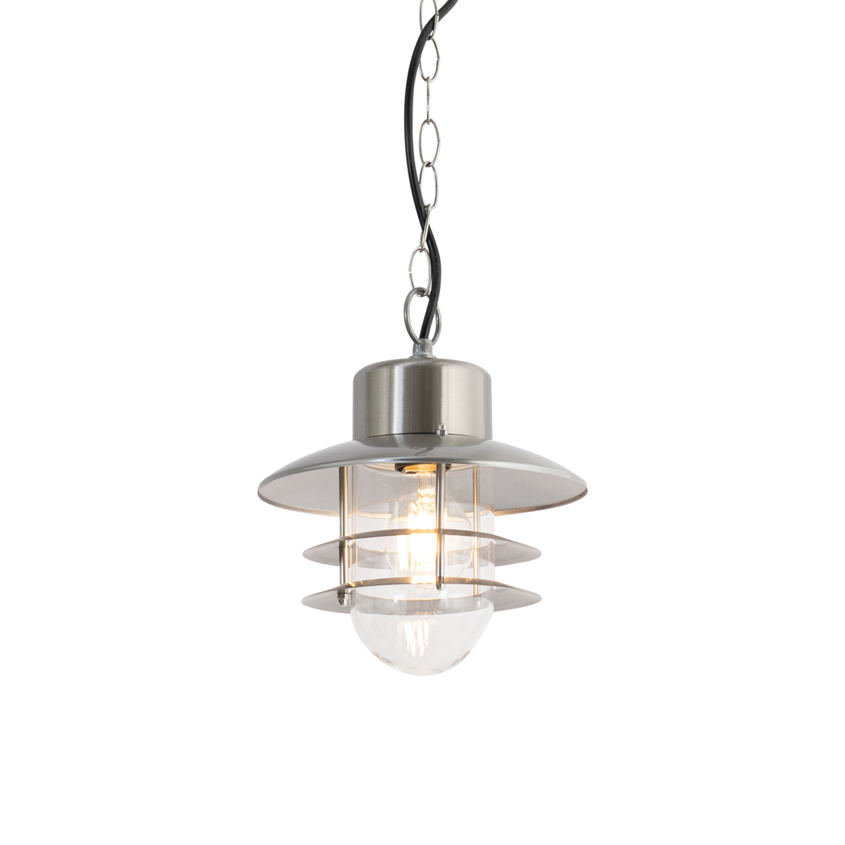 Priemyselné závesné svietidlo oceľ IP44 - Shell