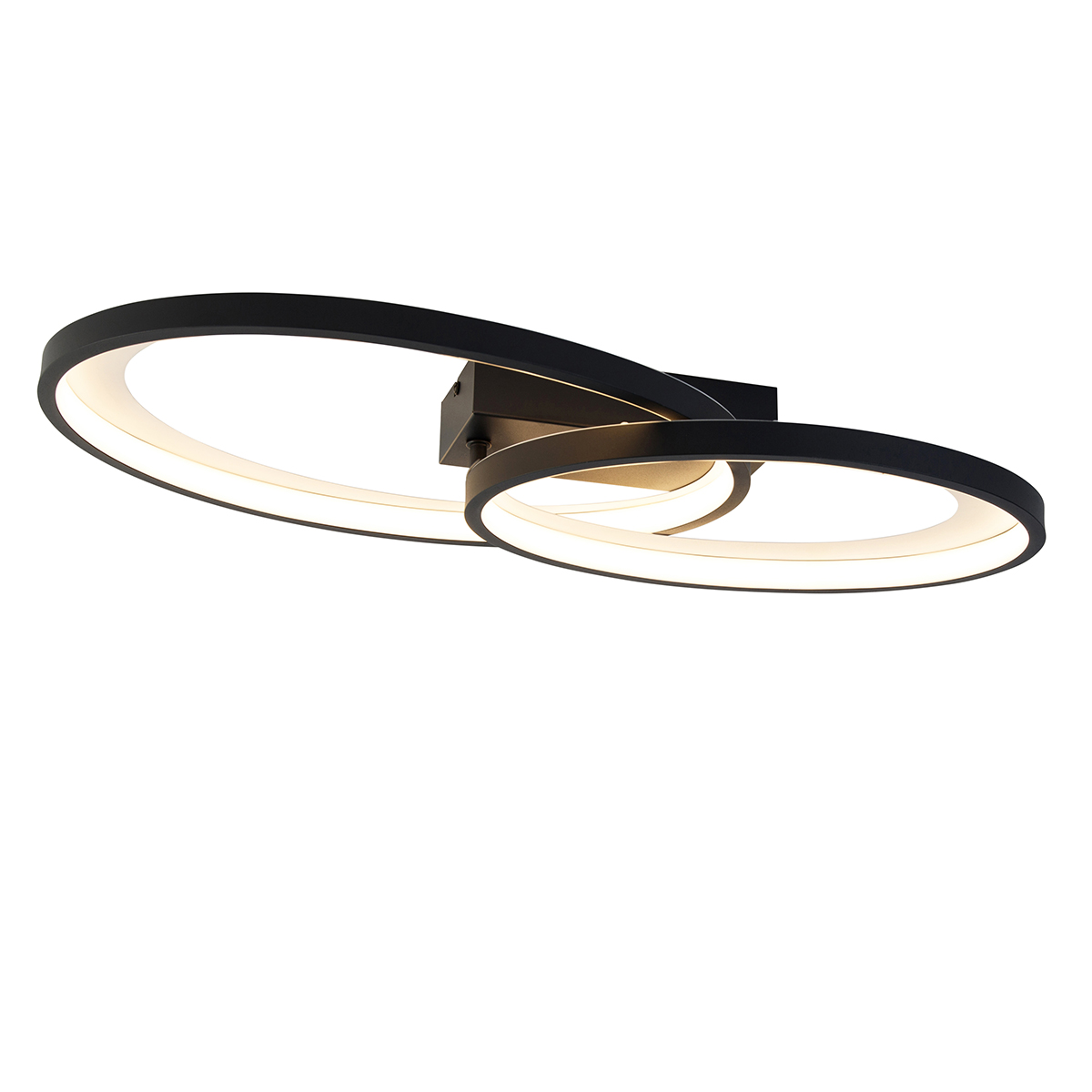 Image of Lampada da soffitto di design nera con LED - Alexandra
