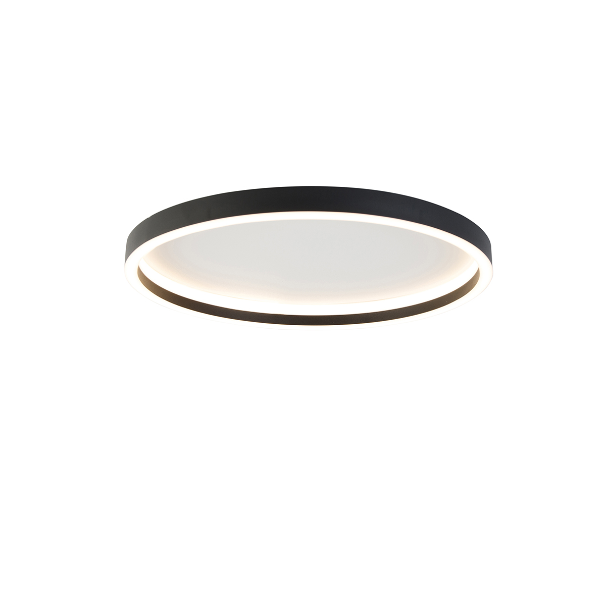 Image of Lampada da soffitto di design nera con LED - Daniela