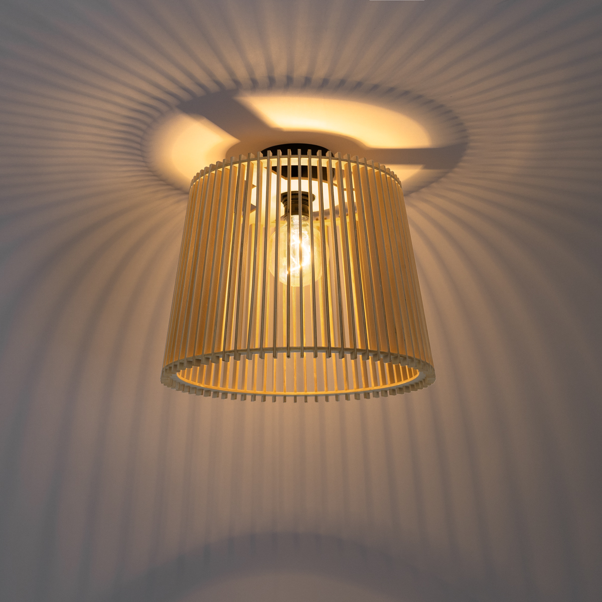 Rustic Outdoor Ceiling Light Wood IP44 - Jayla