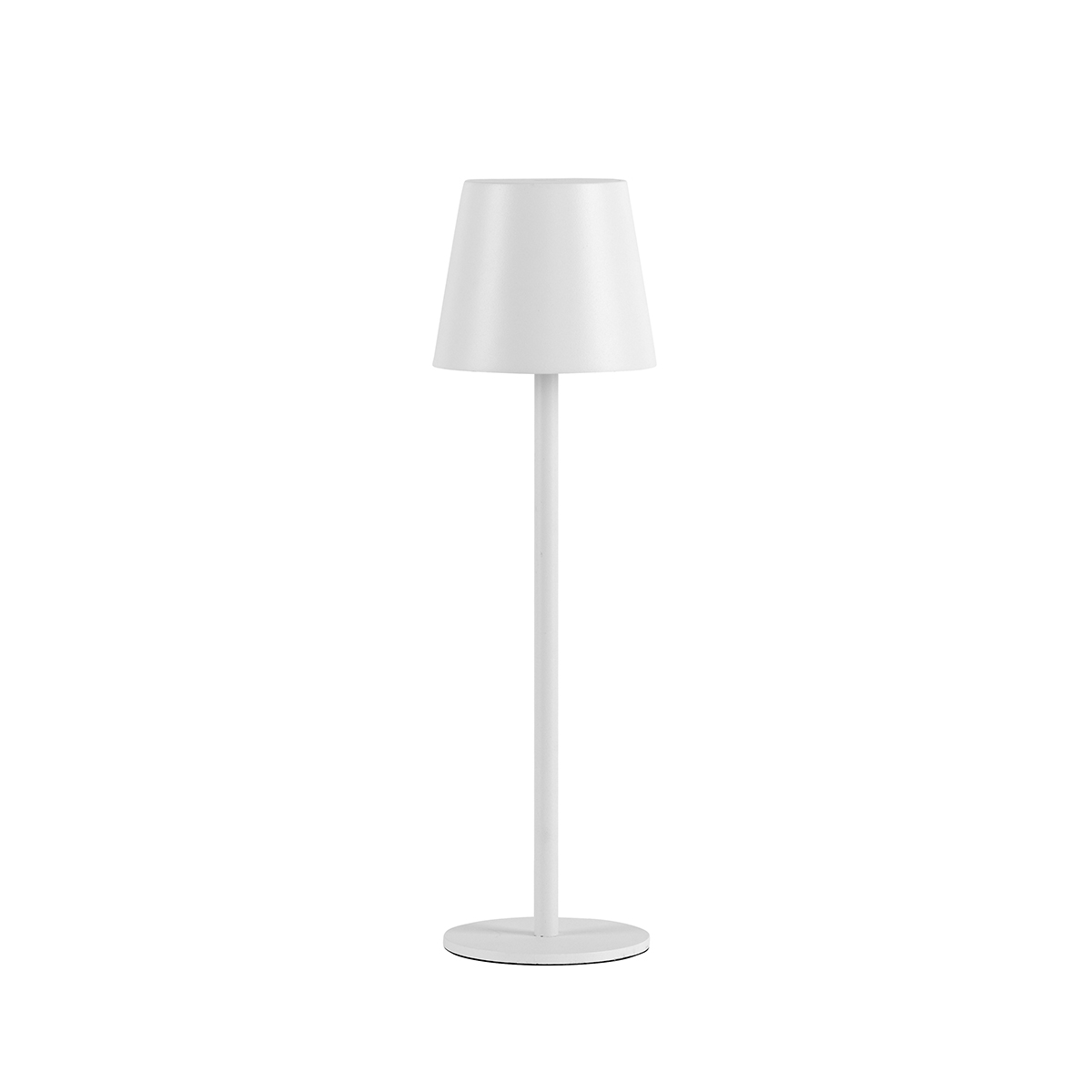 lampe de table d'extérieur blanche avec led avec variateur tactile rechargeable - maham