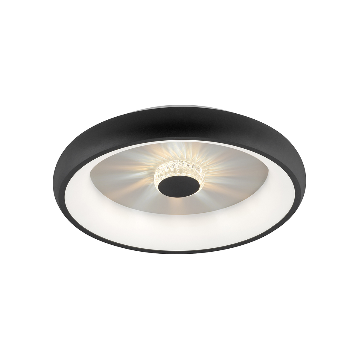 Ceiling lamp black incl. LED with remote control - Ghislaine