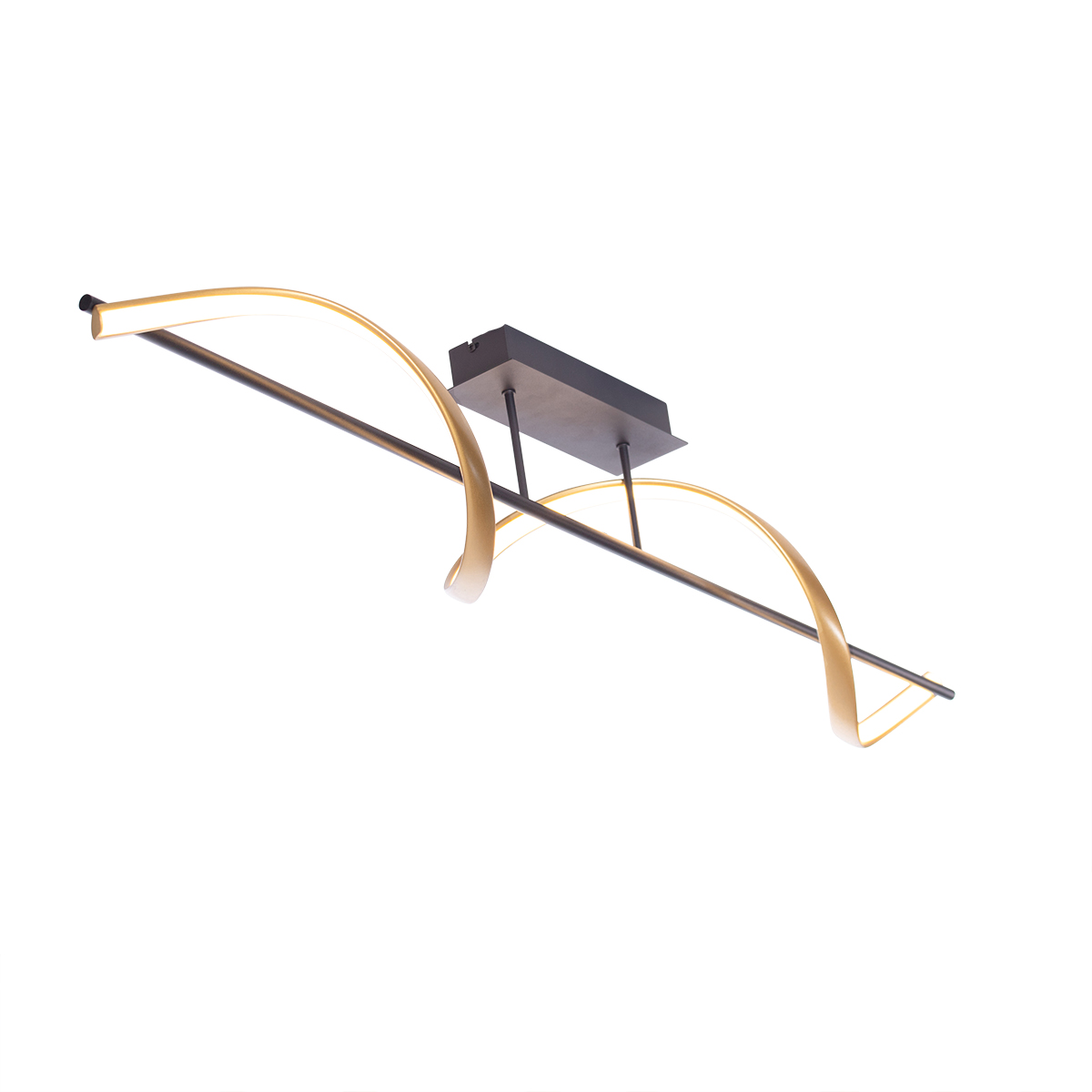 Inteligentné stropné svietidlo tmavosivé so zlatom vrátane LED stmievateľné v Kelvinoch - Marianne