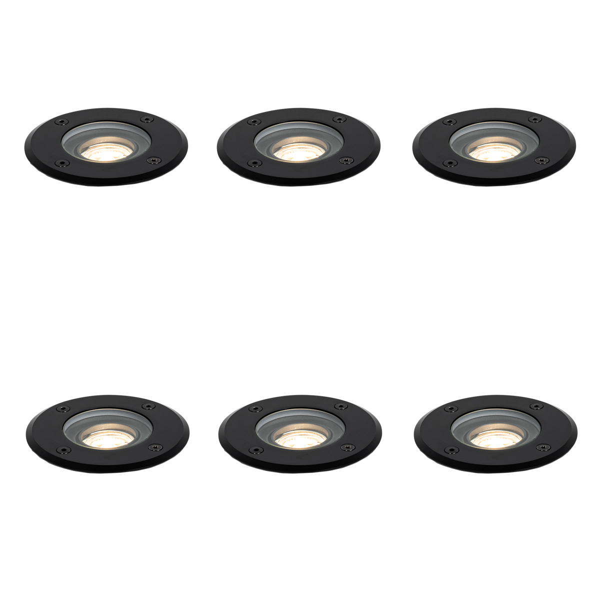 6 db modern kültéri talajszpotlámpa szett fekete 35 mm állítható IP65 - Delux 6 db modern kültéri talajszpotlámpa szett fekete 35 mm állítható IP65 - Delux