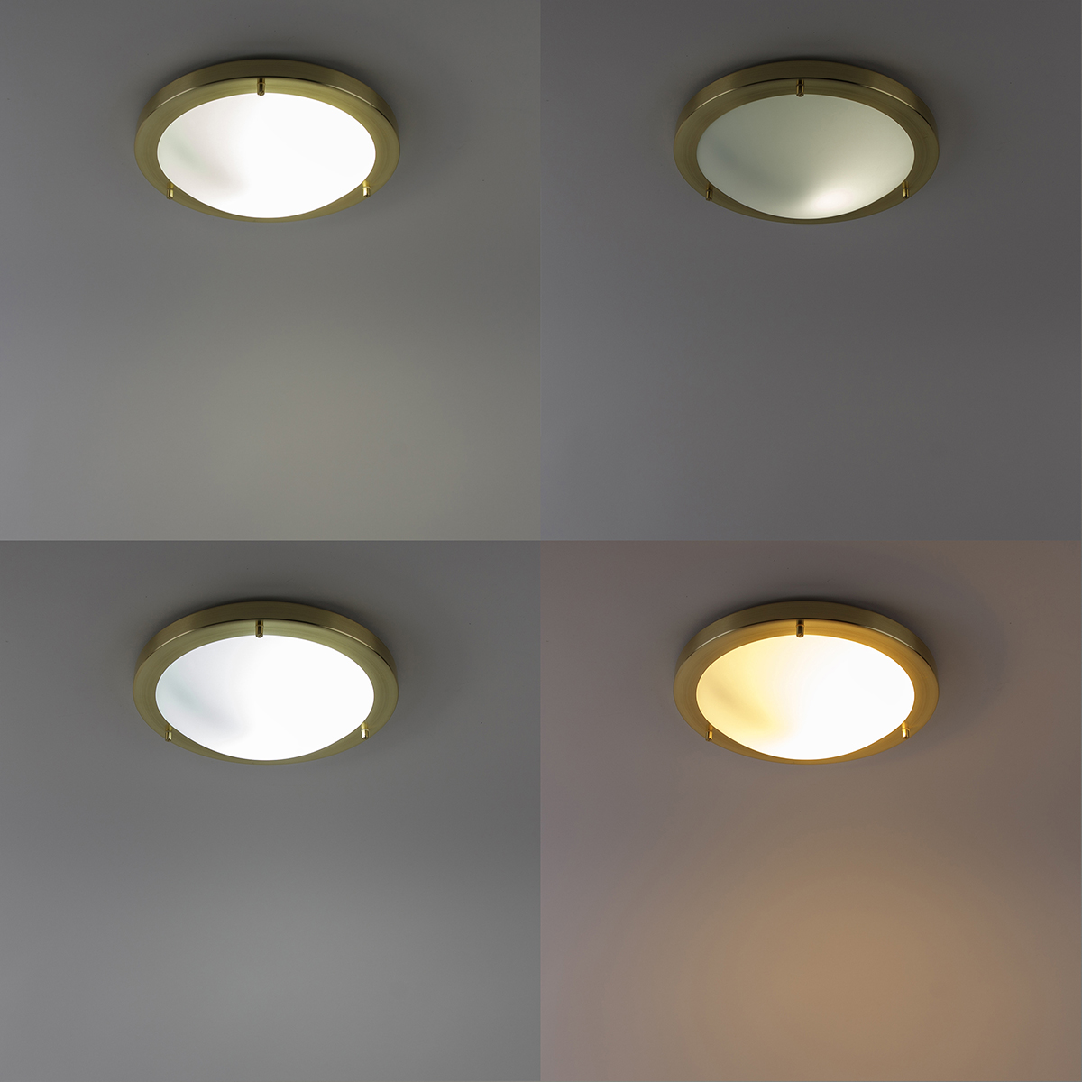 Smart Ceiling Light Gold 31 cm IP44 Incl. Wifi A60 - Yuma