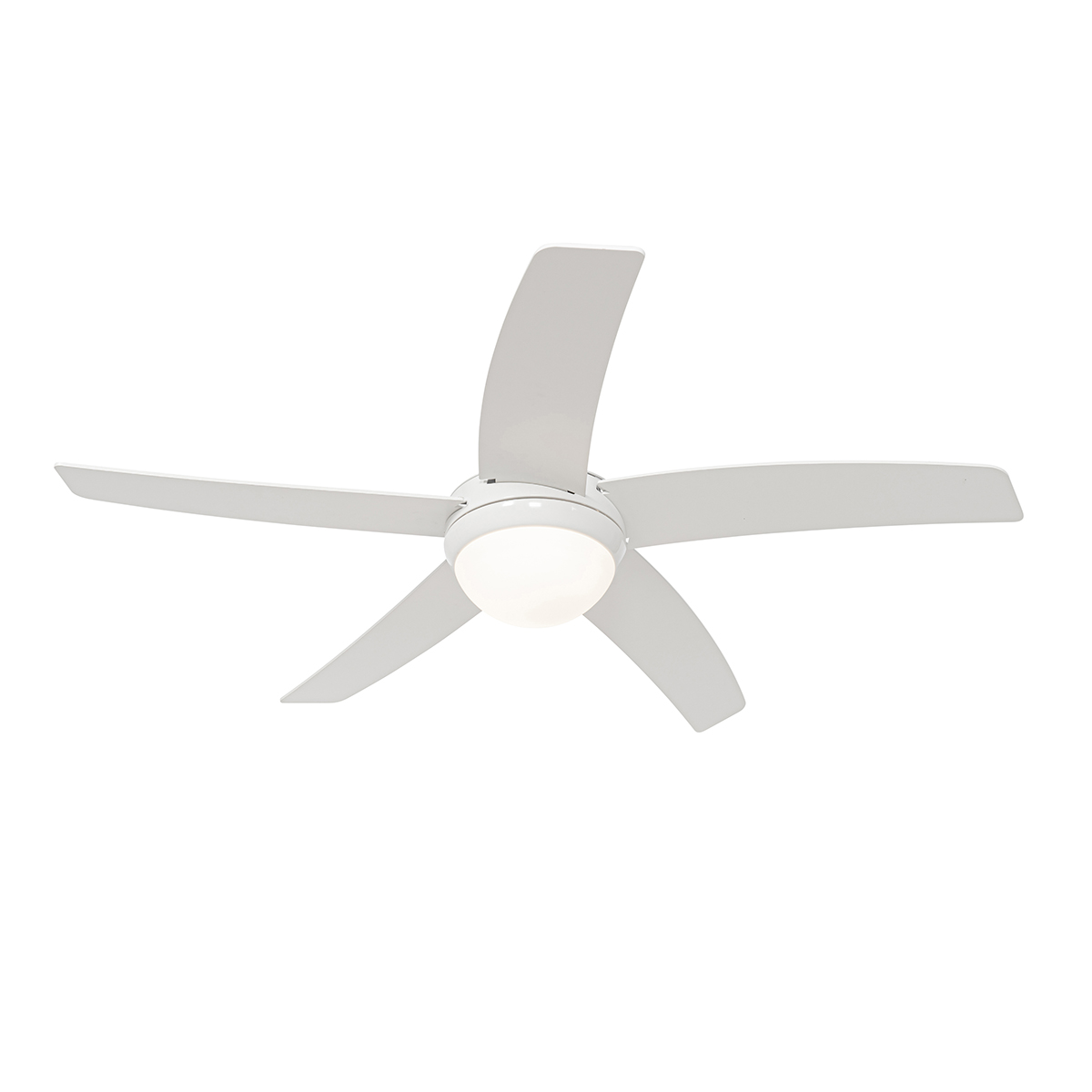 Ventilateur de plafond intelligent blanc avec impression bois 132cm avec LED à intensité variable avec télécommande - Cool