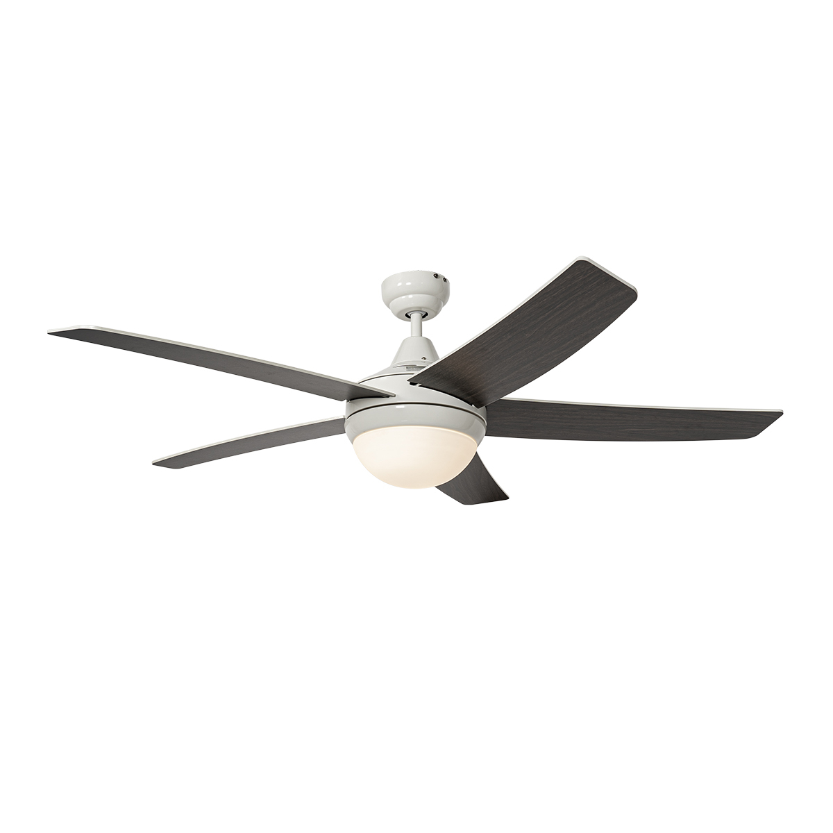 Ventilateur de plafond intelligent blanc avec impression bois 132cm avec LED à intensité variable avec télécommande - Cool
