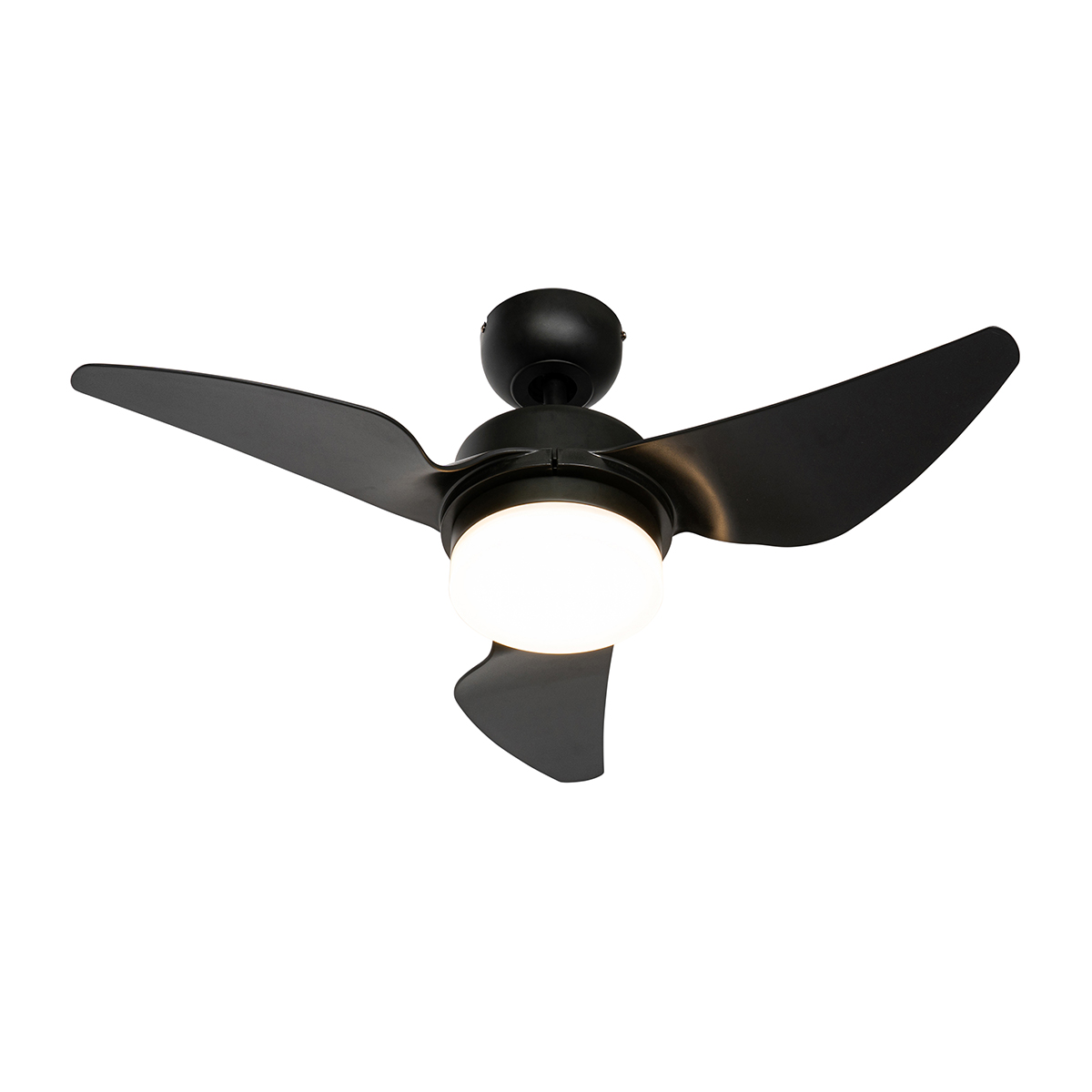 Ventilatore da soffitto nero 86,7 cm con LED dimmerabile con telecomando - Yuki