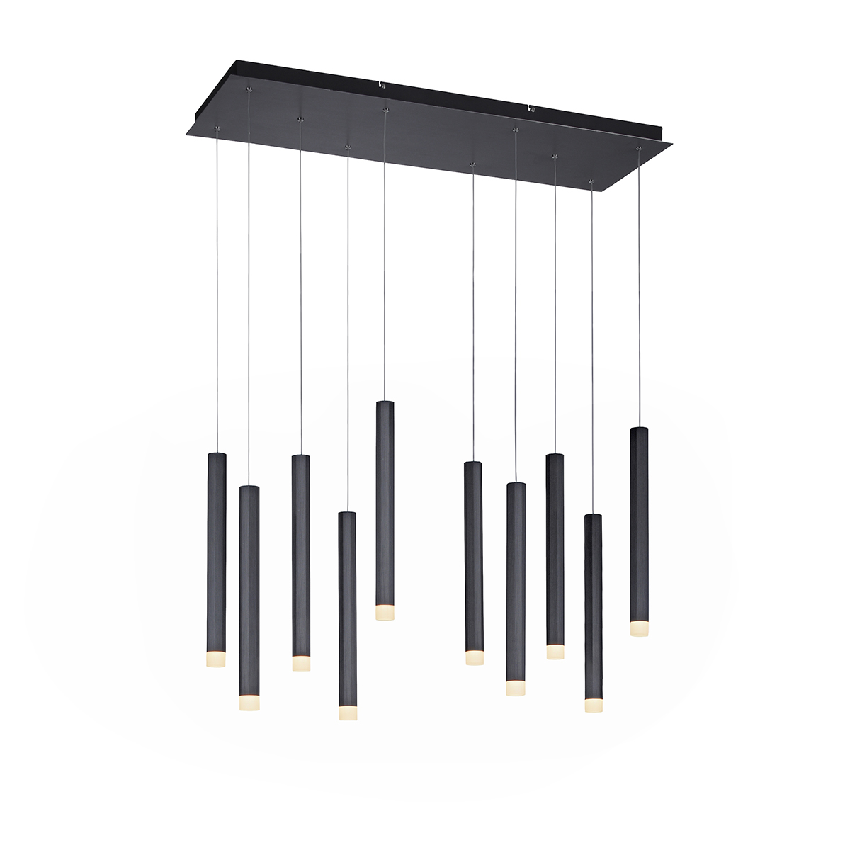 Moderne hanglamp zwart incl. LED 10-lichts - Stanislas