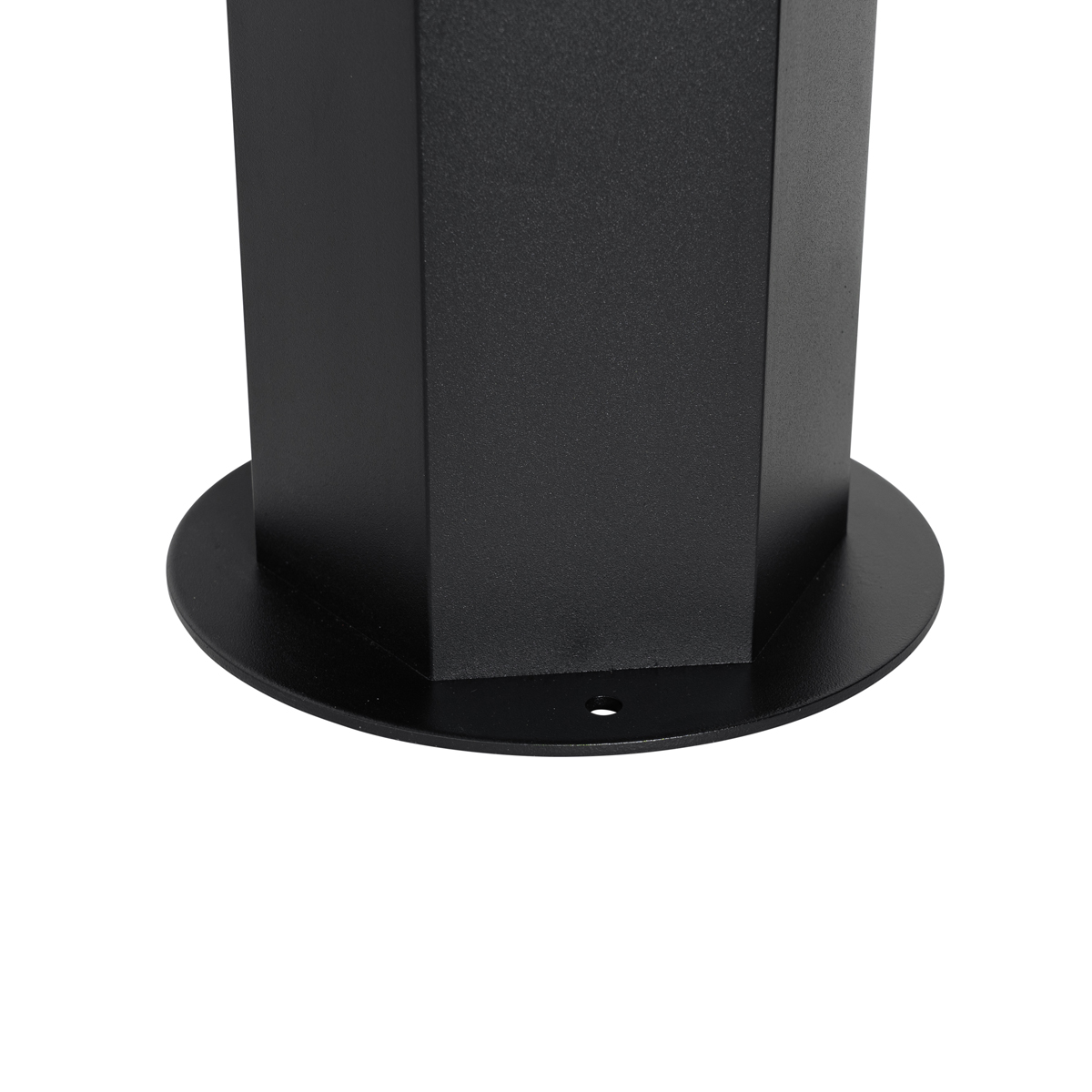 Lampadaire d'extérieur noir avec abat-jour fumé hexagonal 70 cm - Denmark