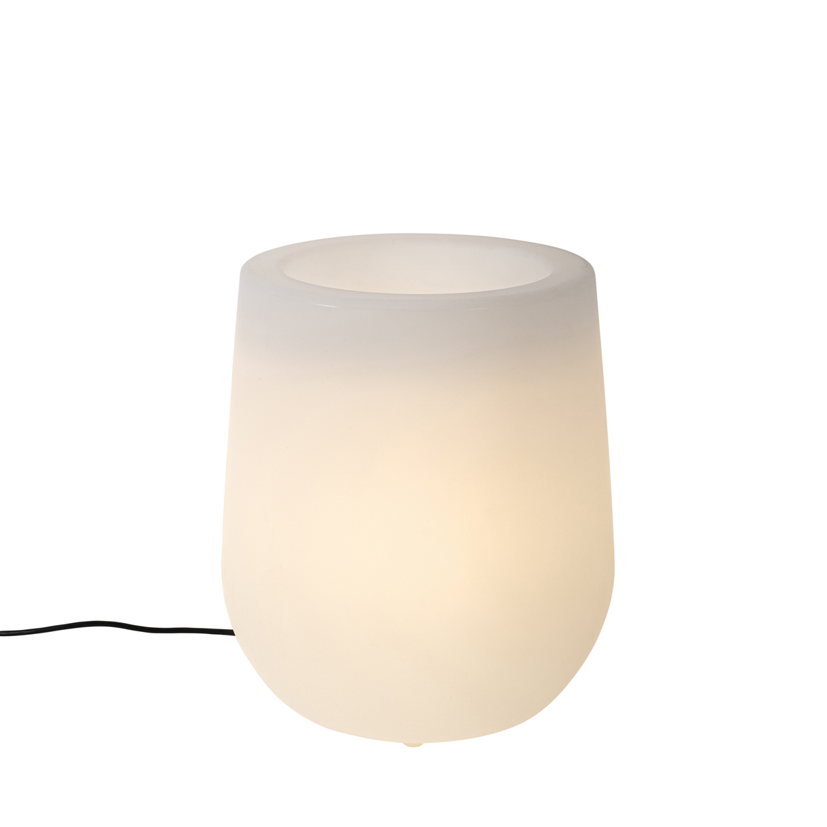 Image of Lampada da terra per esterni vaso da fiori bianca con LED IP44 - Flowerpot