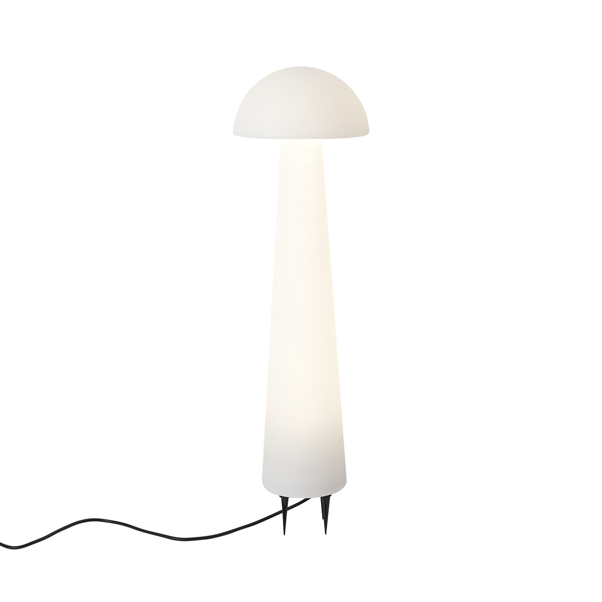 Stojací venkovní lampa bílá 80 cm vč. LED IP44 - Fungi