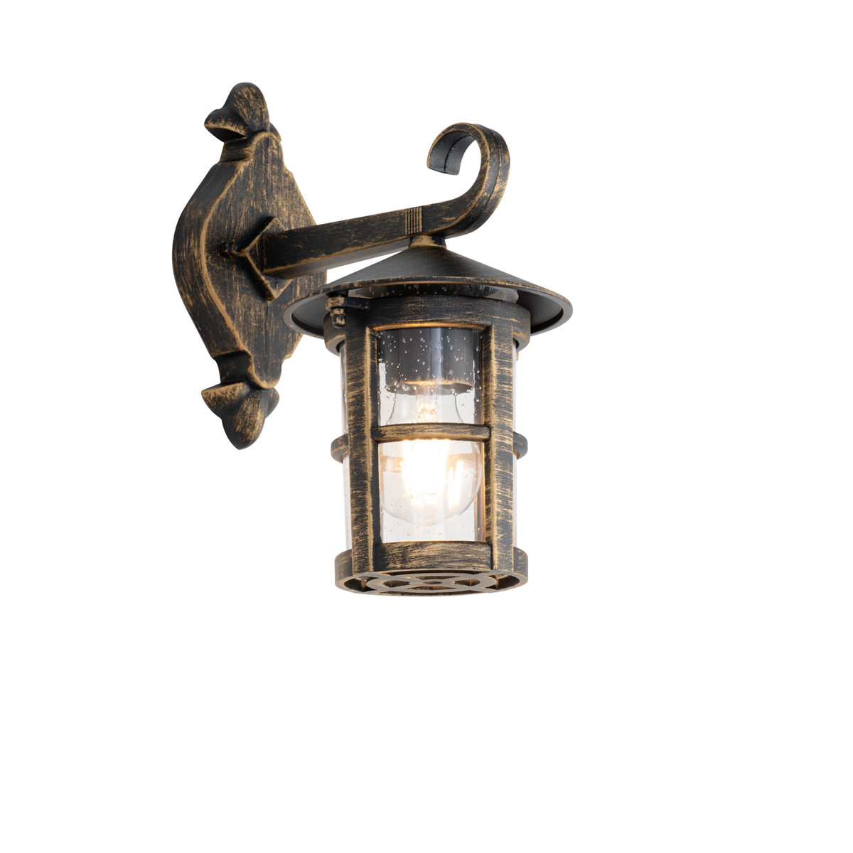 Klasická vonkajšia nástenná lampa starožitné zlato IP44 - Herb