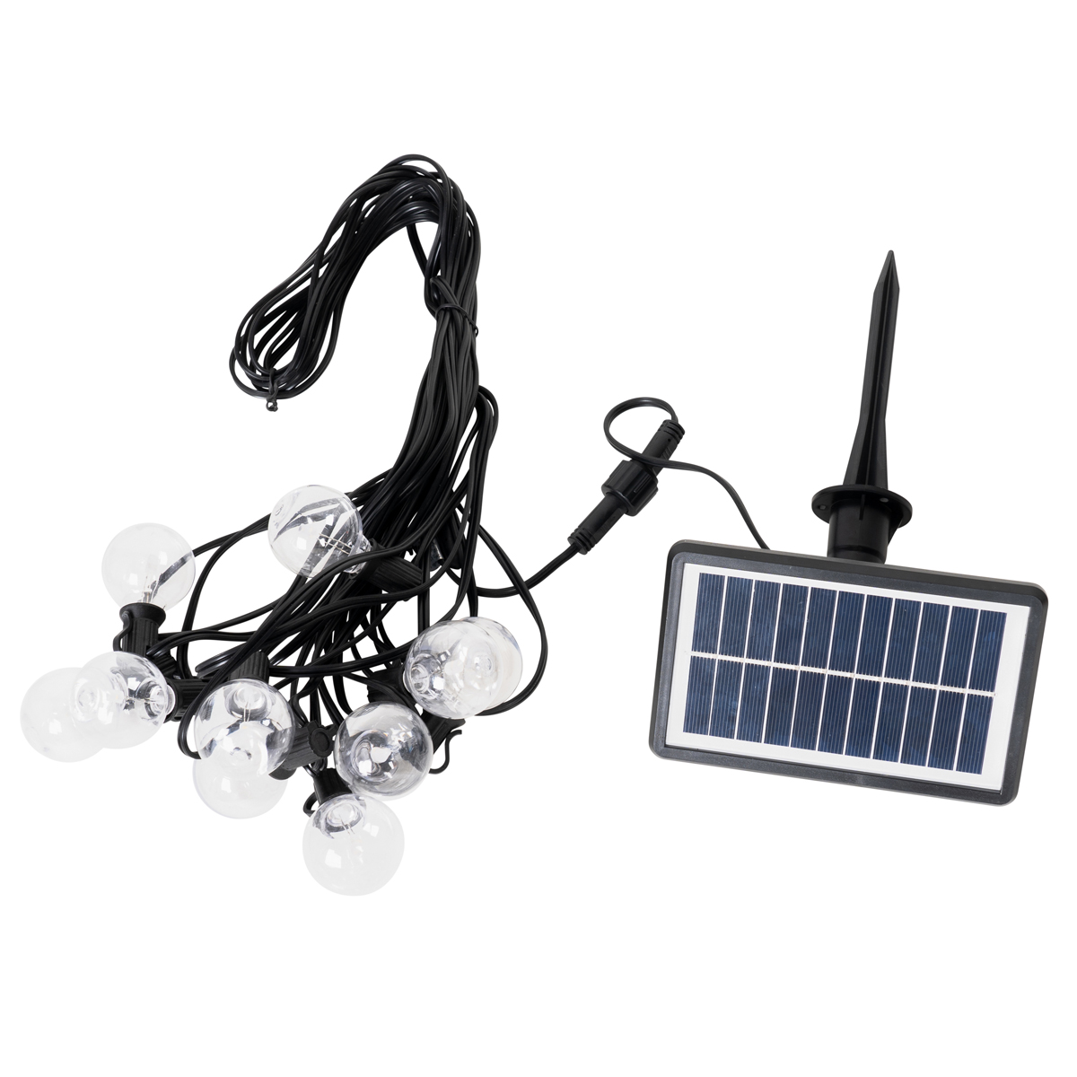 Ghirlanda luminosa da esterno 10m incl. LED 10 luci RGBW solare - Russell