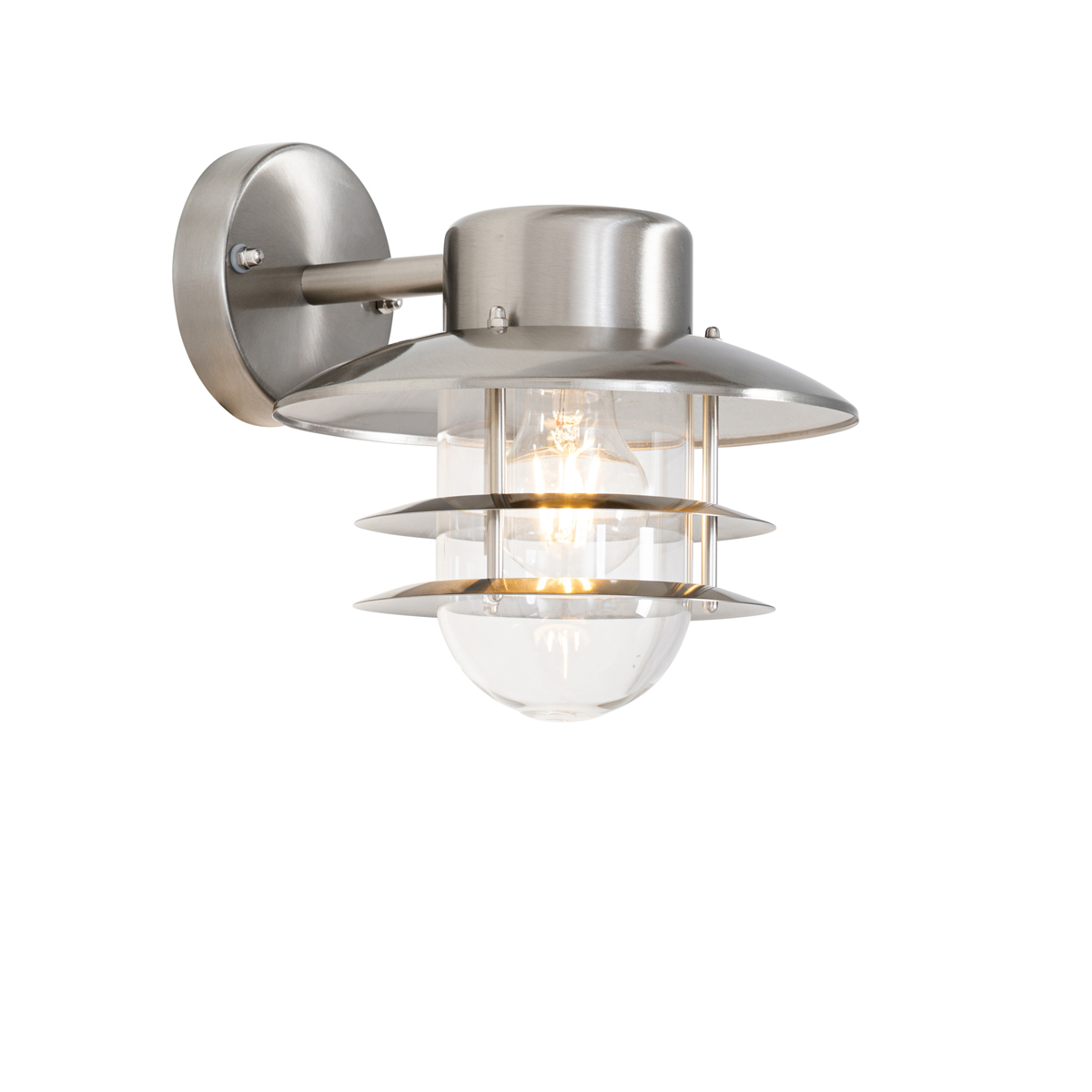 Lampa ścienna industrialna stal IP44 – Shell