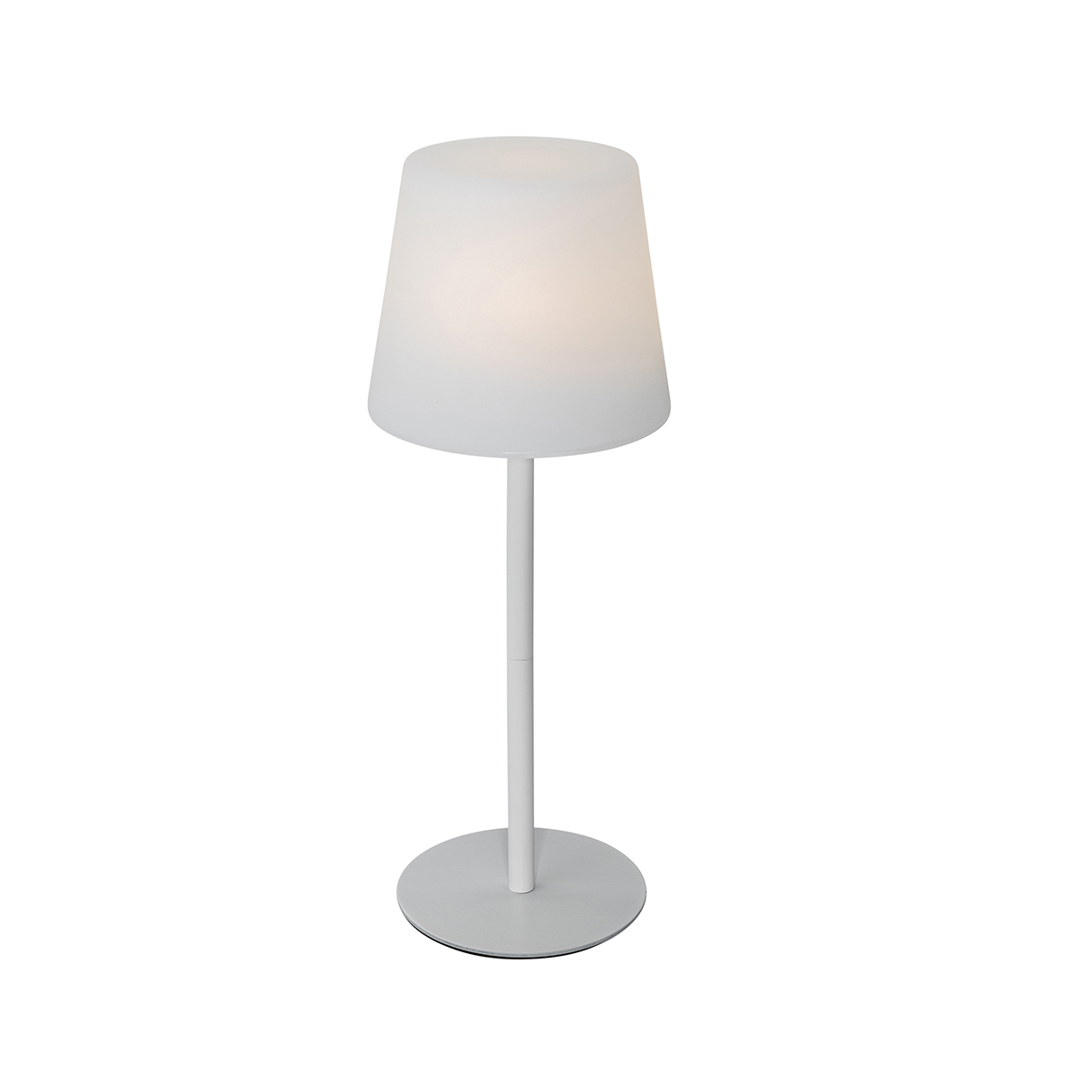 Lampe de table blanche rechargeable avec LED et variateur IP54 – Jude