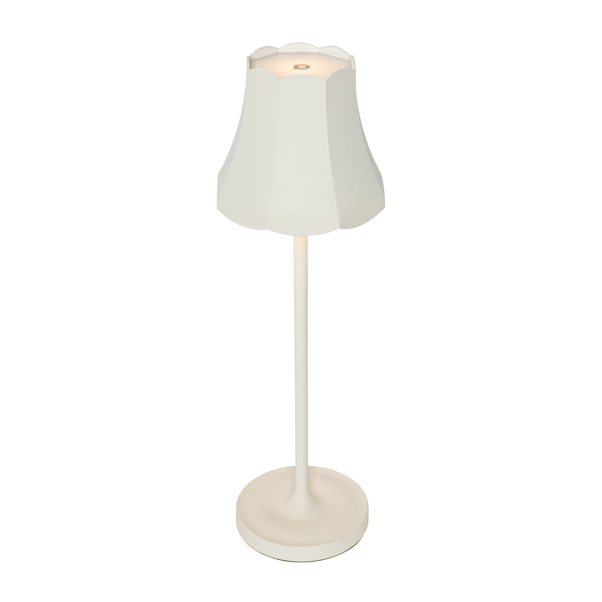 Lampe de table rétro rechargeable IP44 blanc cassé – Granny