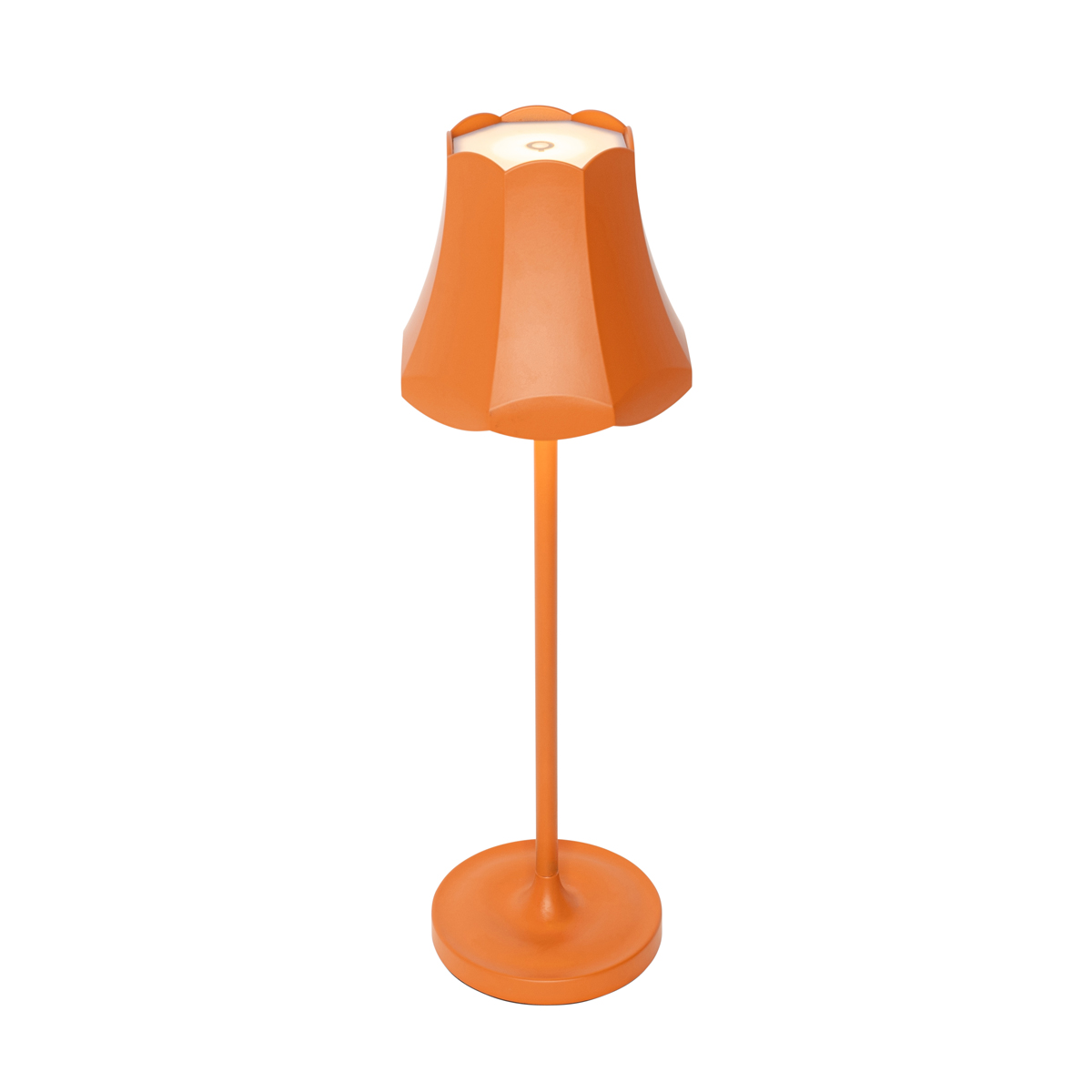 Retro stolná lampa oranžová nabíjateľná IP44 - Granny