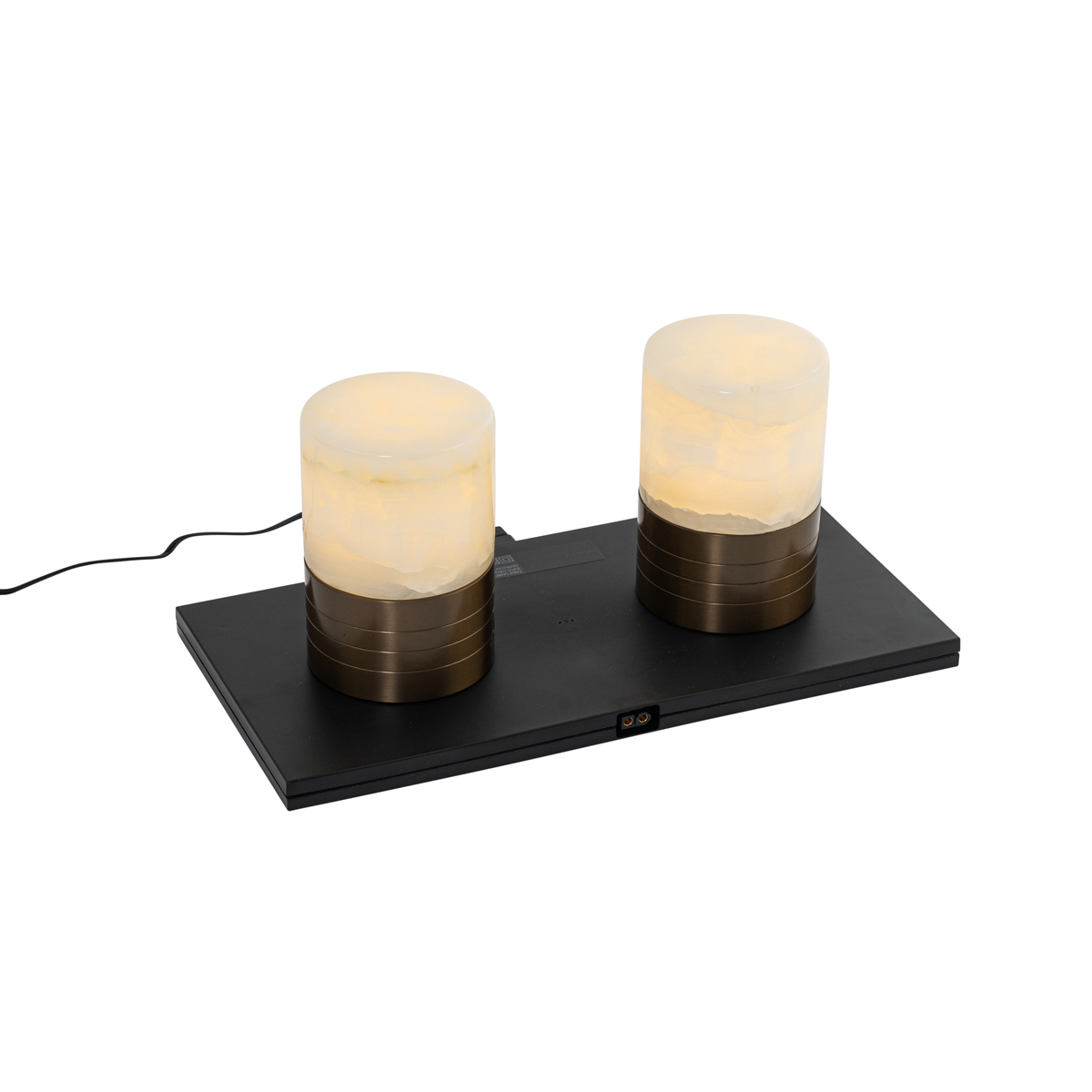 Ensemble de 2 lampes de table bronze foncé RGBW rechargeables – Alessia